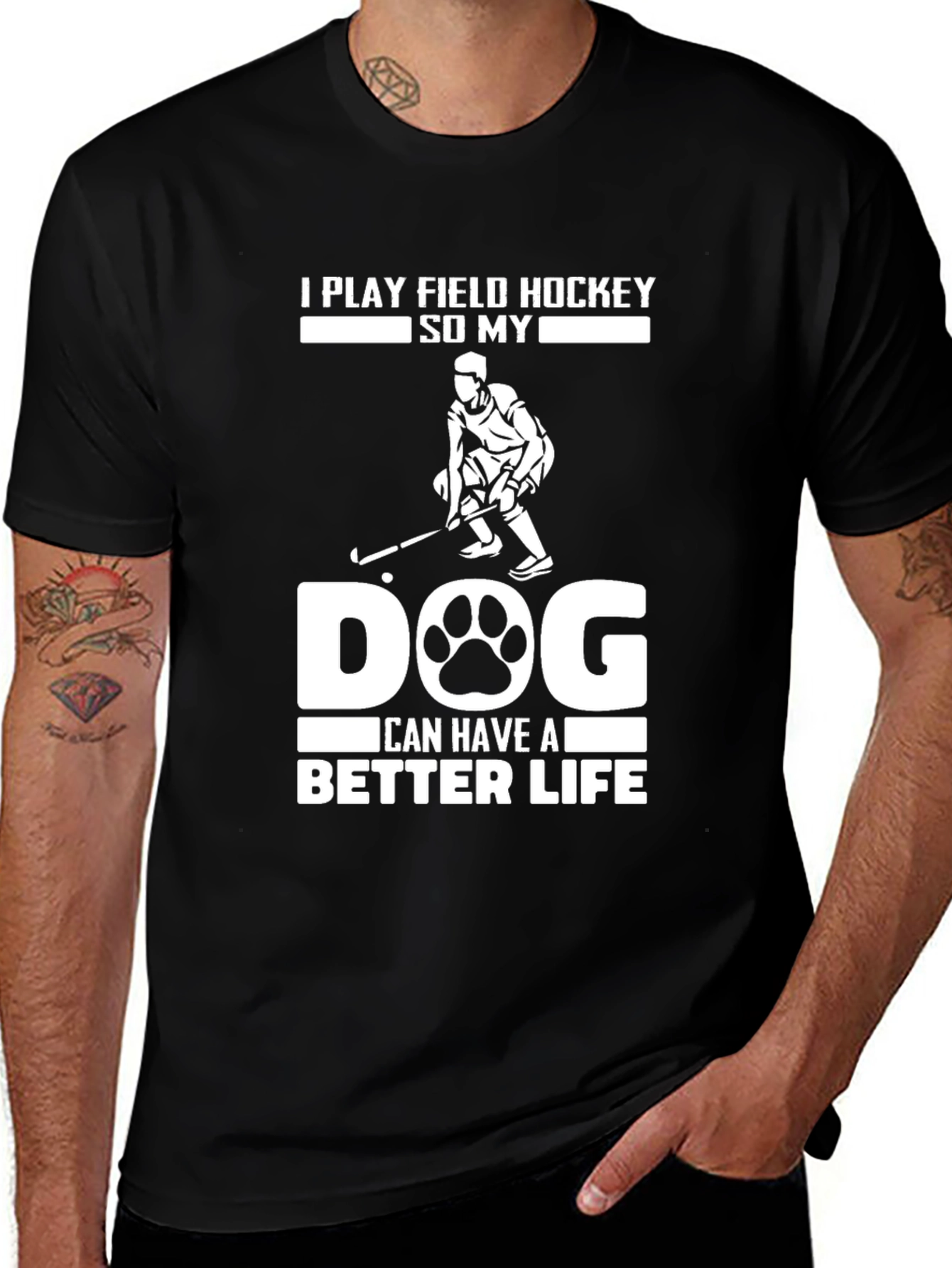 Variant 17 of Field Hockey Dog Lover T-Shirt