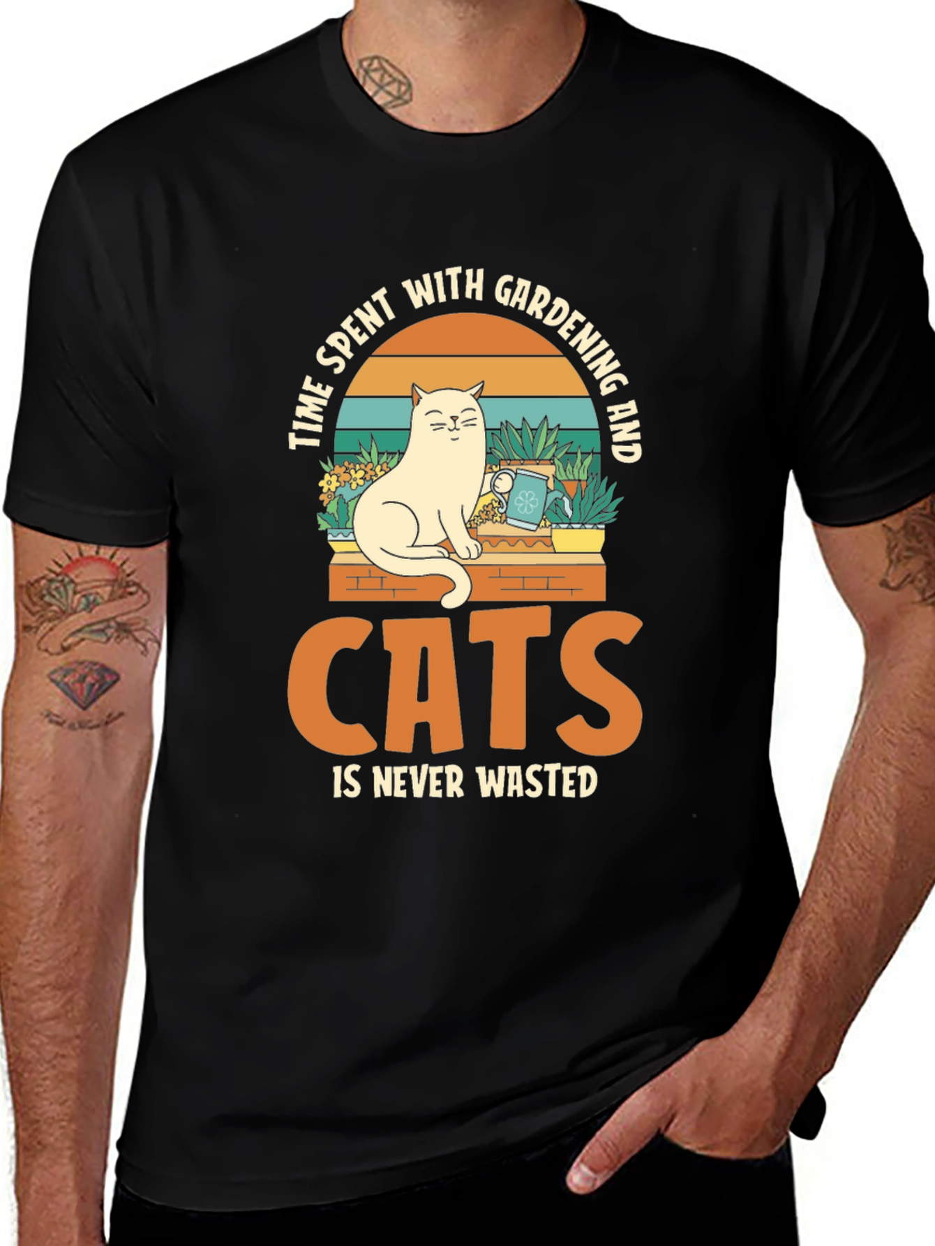 Variant 3 of Cat & Gardening T-Shirt: Time Well Spent