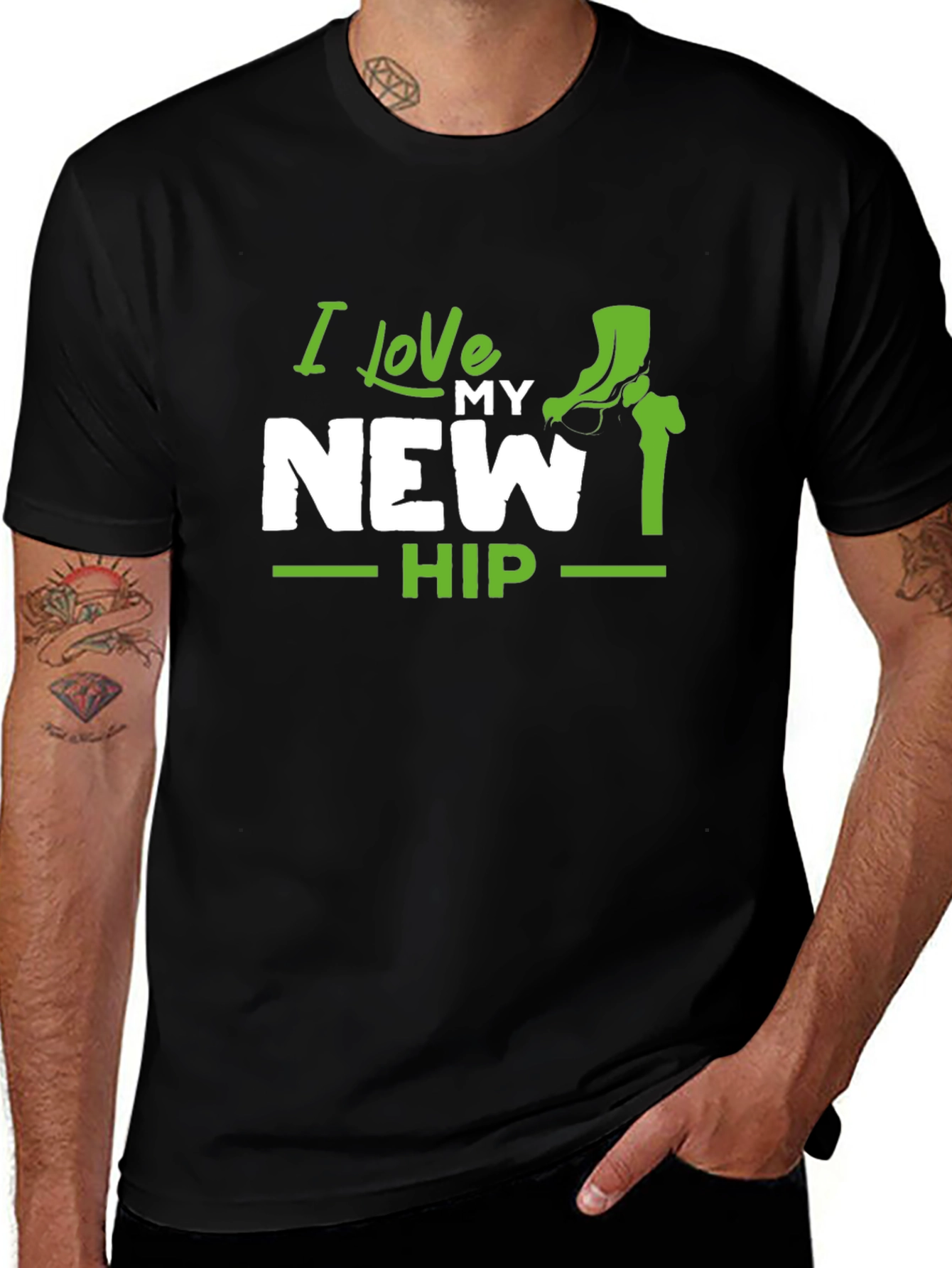 Variant 22 of I Love My New Hip T-Shirt - Funny Joint Replacement Surgery Tee
