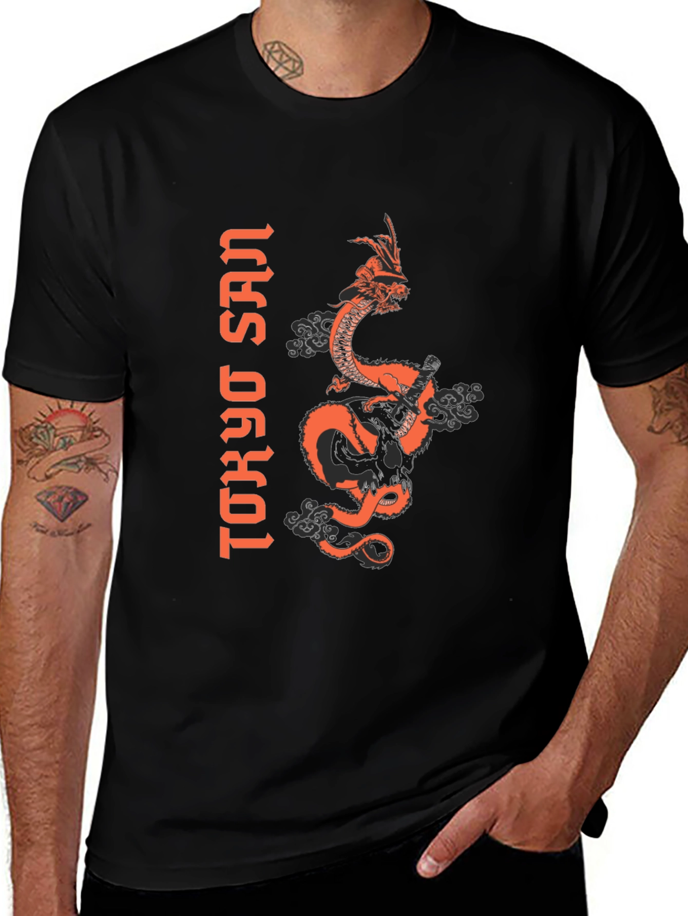 Variant 18 of Tokyo San Dragon Graphic Tee - Men's