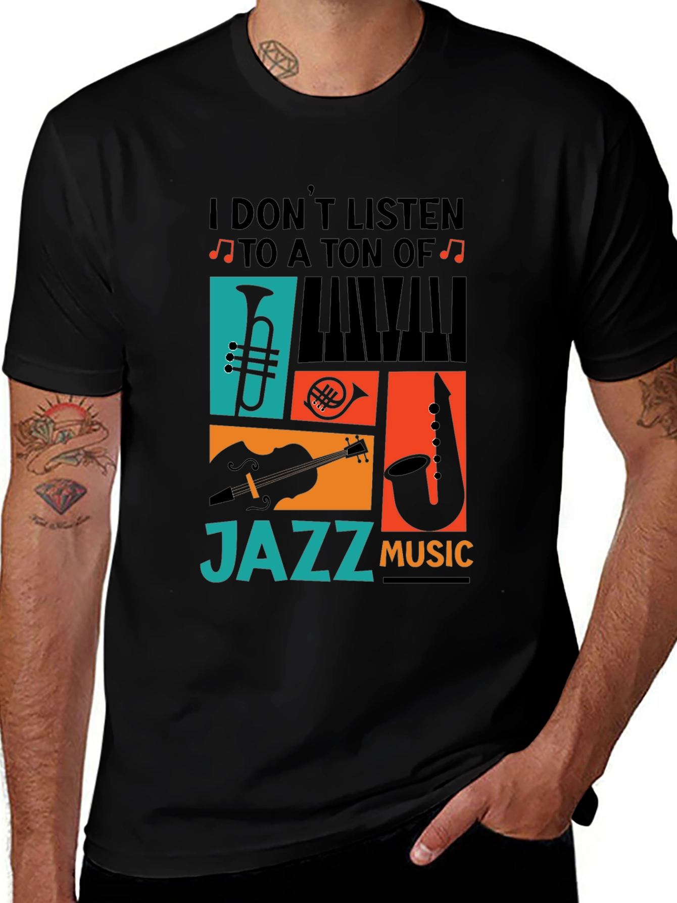 Variant 3 of Jazz Music T-Shirt - Musician Apparel
