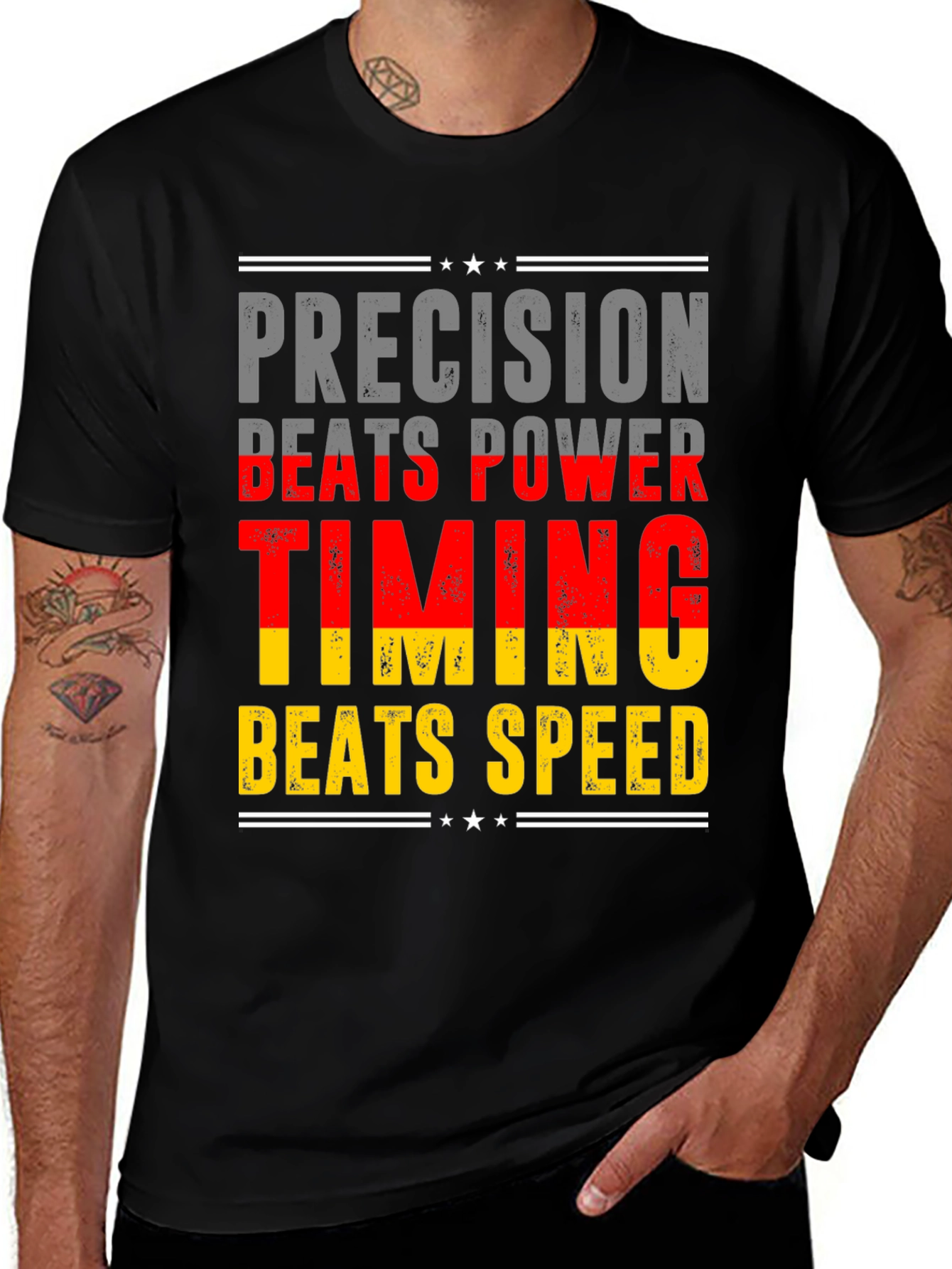 Variant 2 of Precision Beats Power Graphic T-Shirt