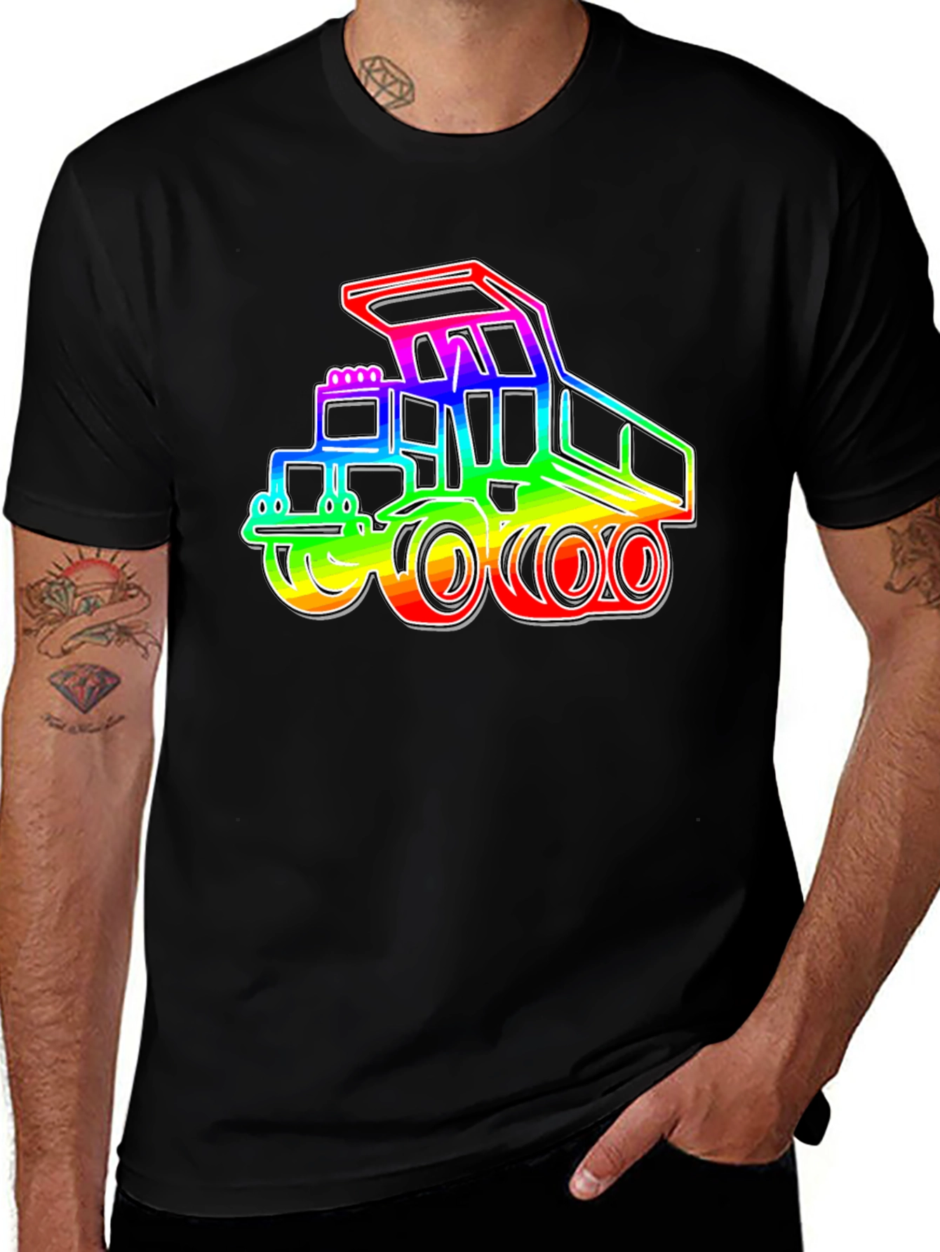 Variant 28 of Rainbow Road Roller Graphic Tee