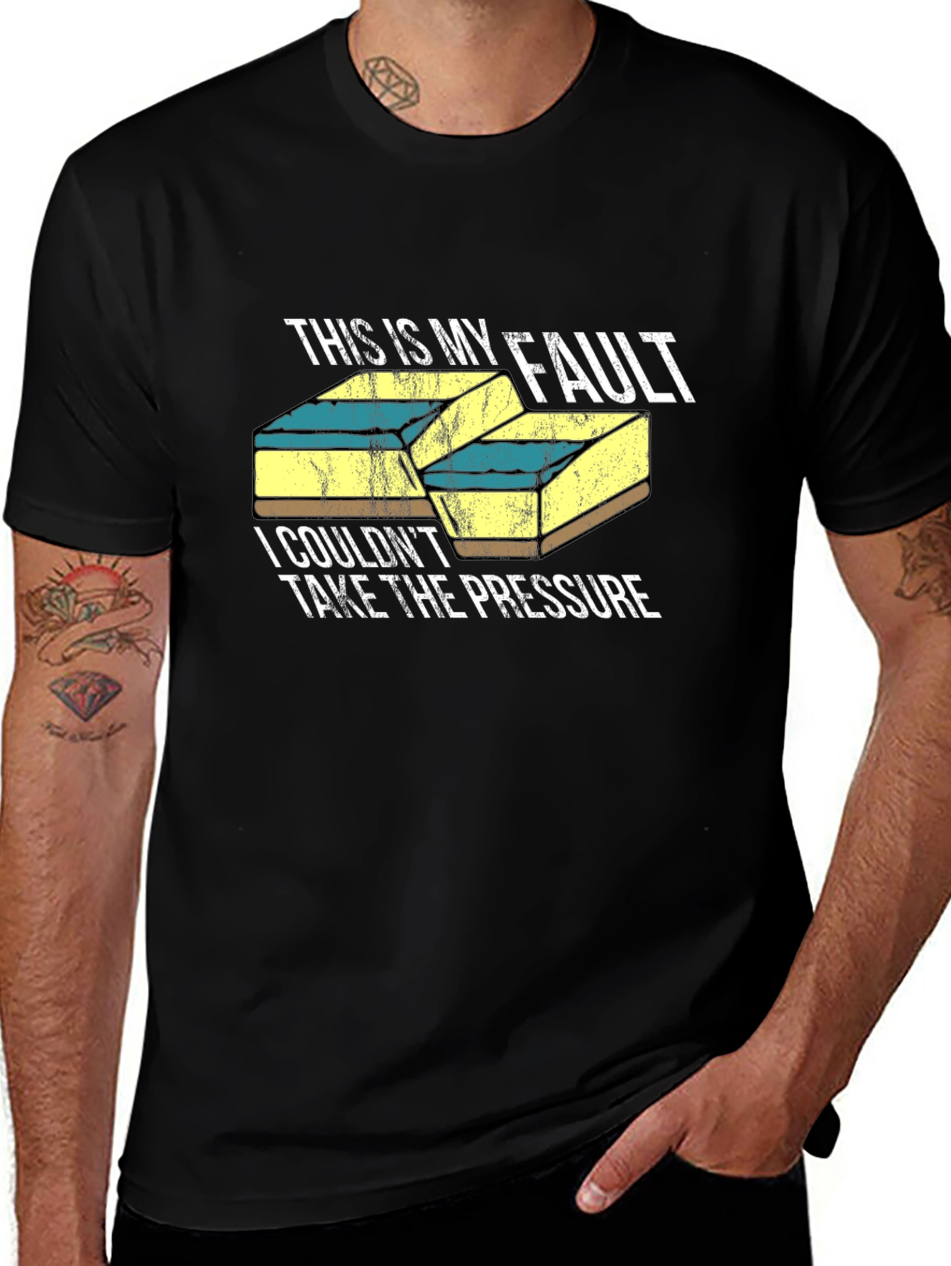 Variant 4 of Funny Geology T-Shirt - Fault Line Humor