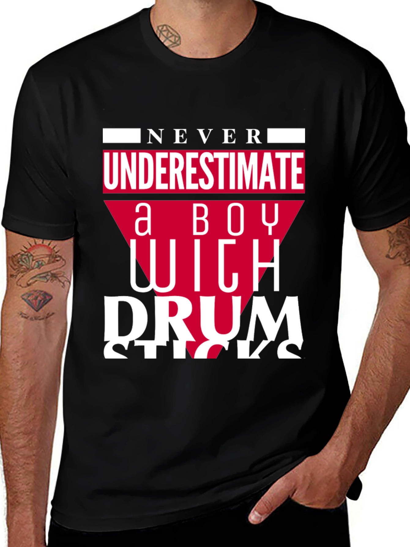 Variant 28 of Never Underestimate A Boy With Drumsticks T-Shirt