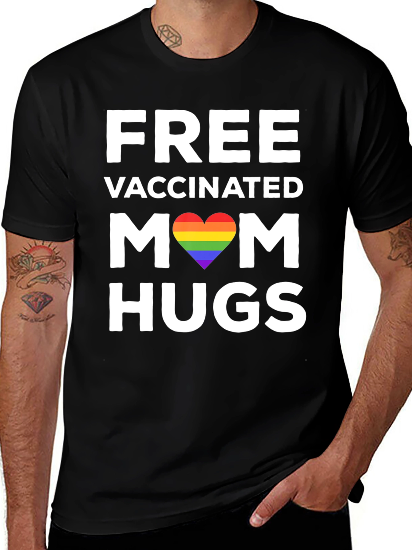 Vaccinated Mom Pride Hugs T-Shirt