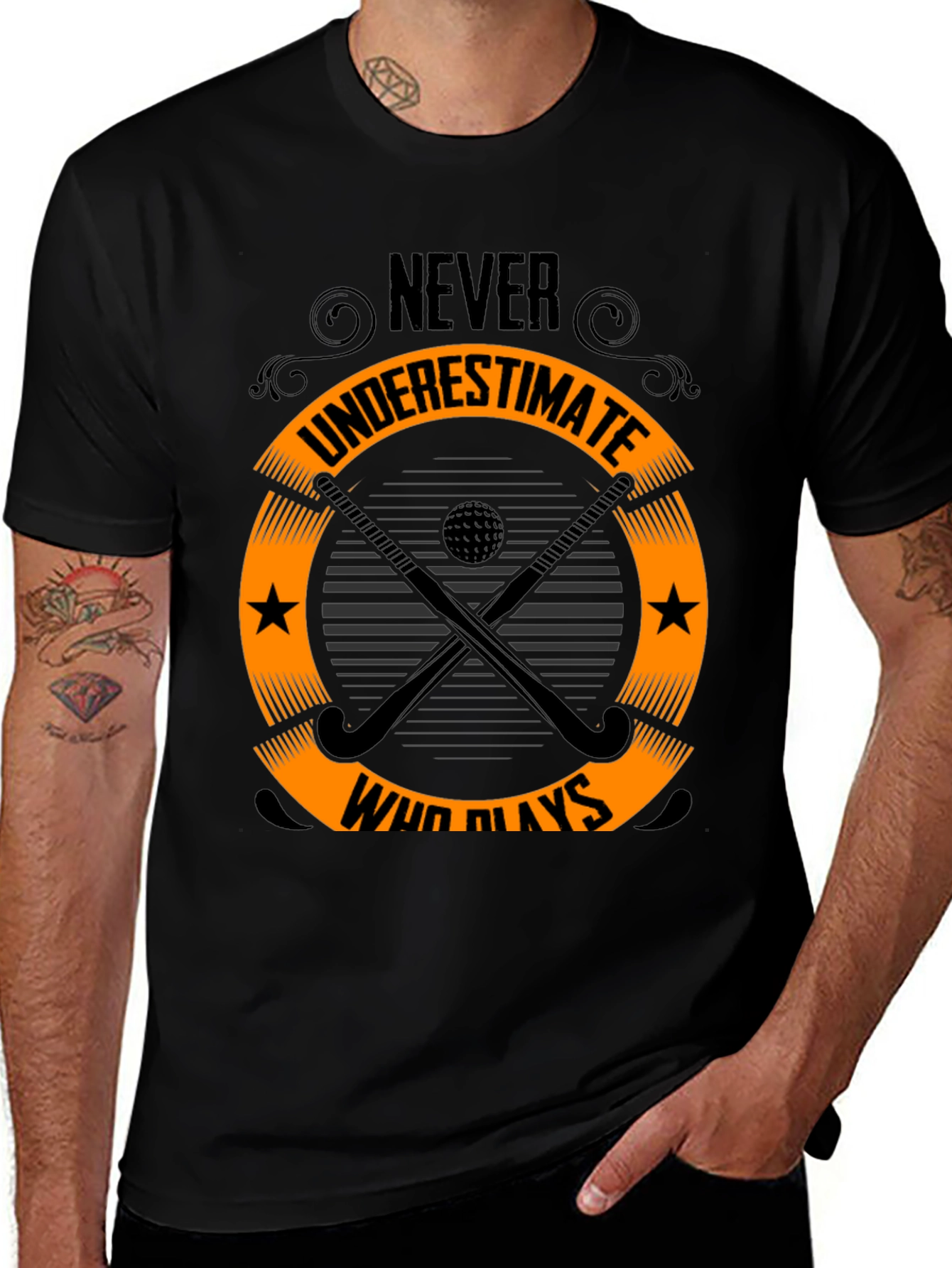 Variant 16 of Never Underestimate Hockey T-Shirt