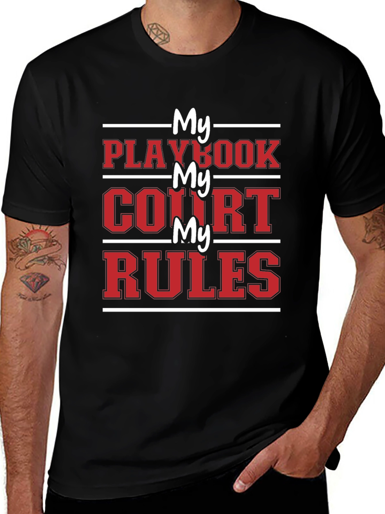 Variant 24 of My Playbook, My Court, My Rules T-Shirt