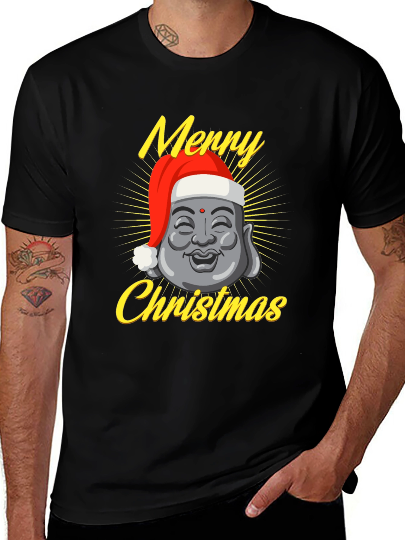 Variant 27 of Merry Christmas Buddha T-Shirt