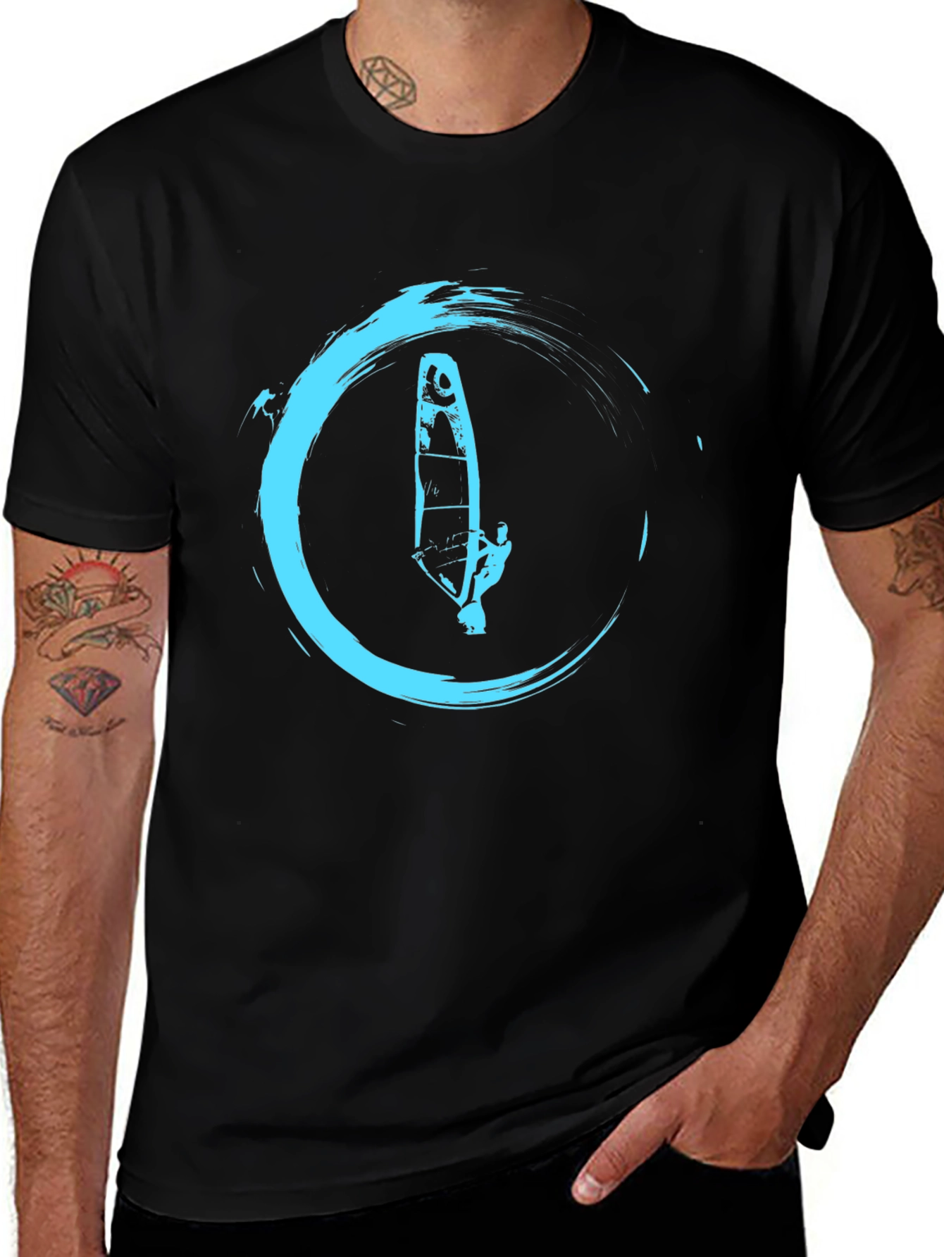 Variant 14 of Cool Windsurfer Graphic T-Shirt