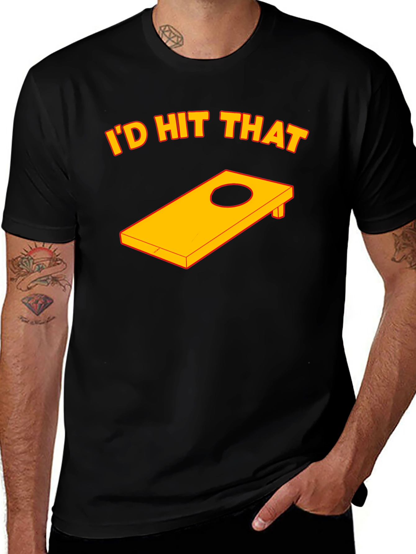 Variant 4 of I'd Hit That Cornhole T-Shirt - Funny Game Tee