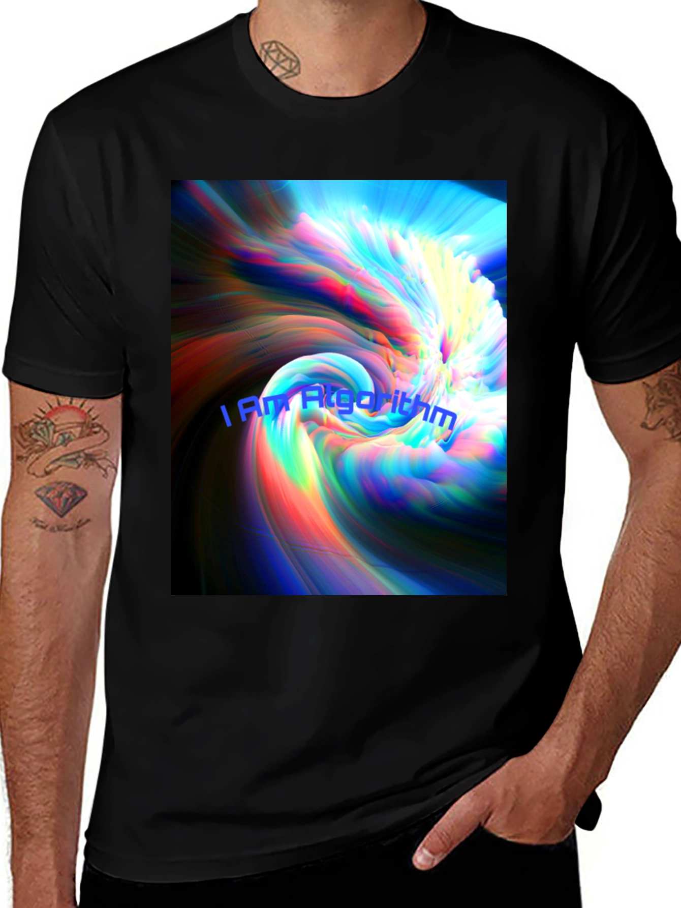 Variant 18 of I am Algorithm Black Graphic T-Shirt