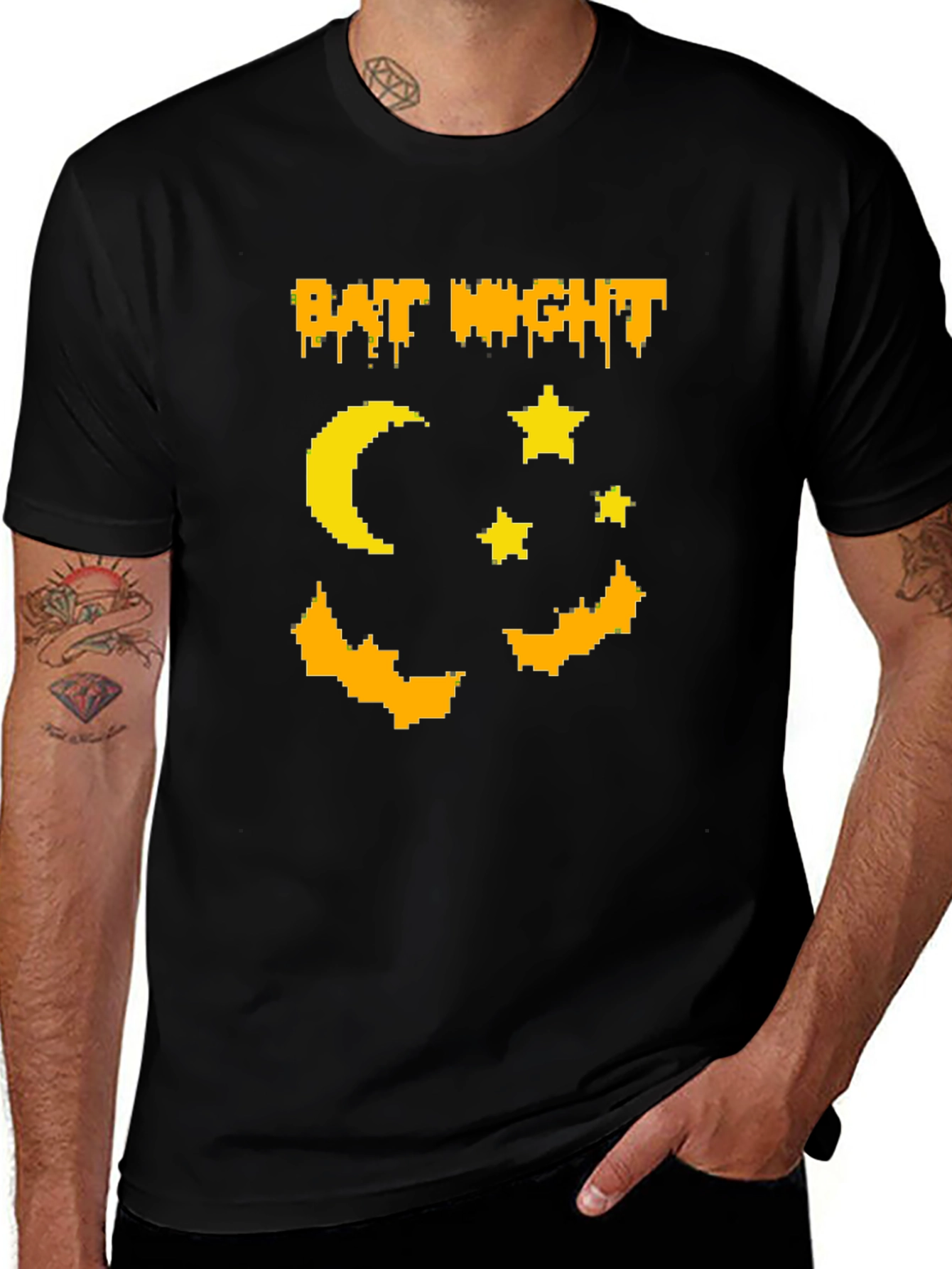 Variant 19 of Bat Night Graphic T-Shirt, Halloween Tee