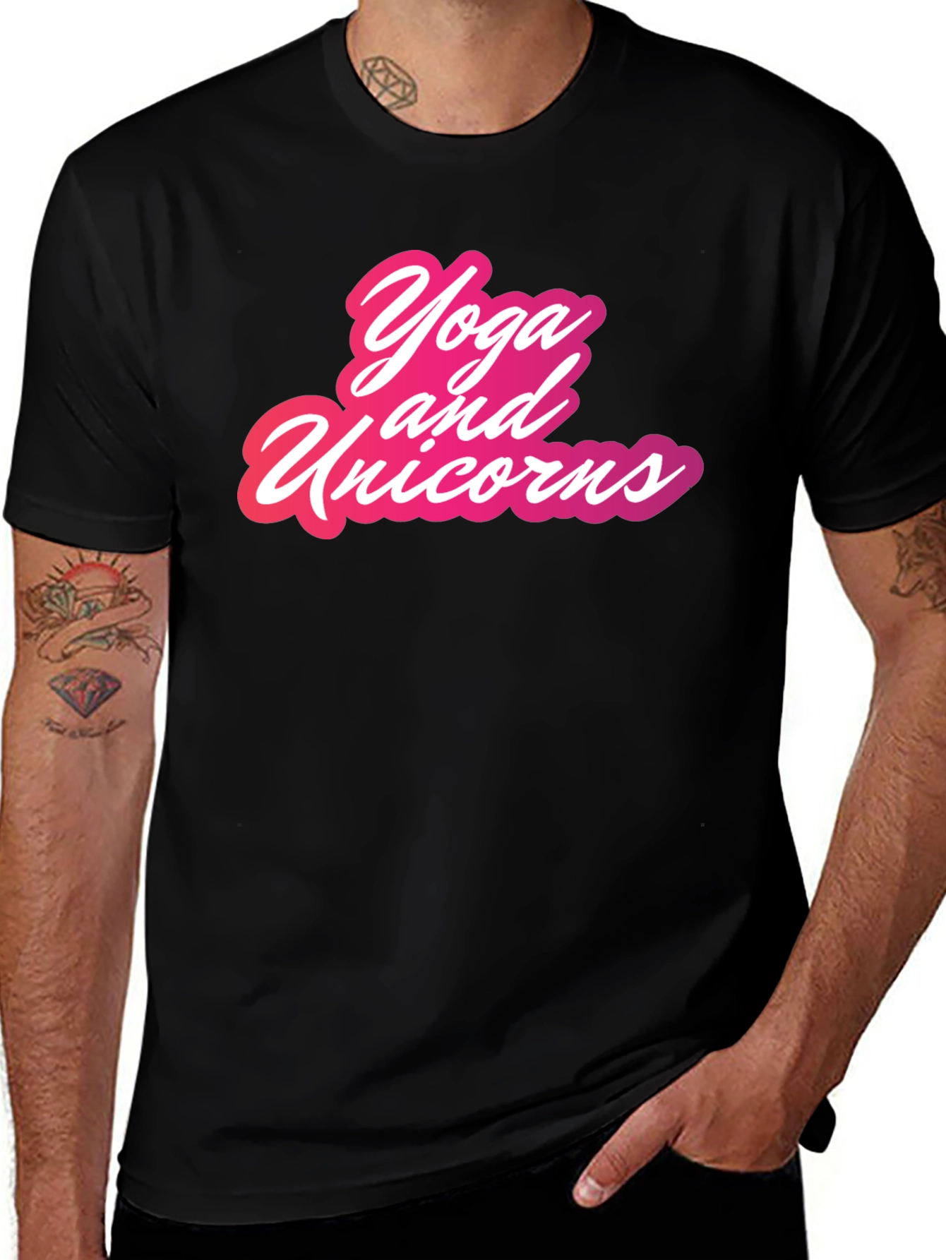 Yoga and Unicorns Graphic T-Shirt