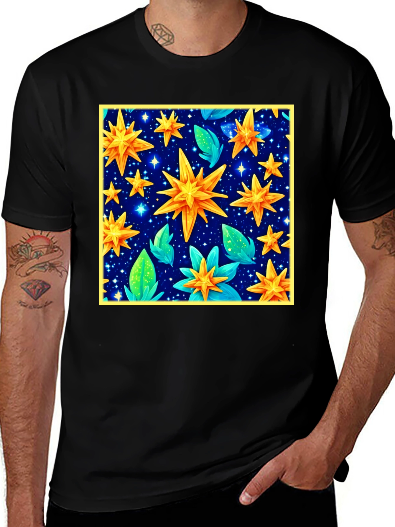 Variant 11 of Starry Night Graphic Tee - Unique Design