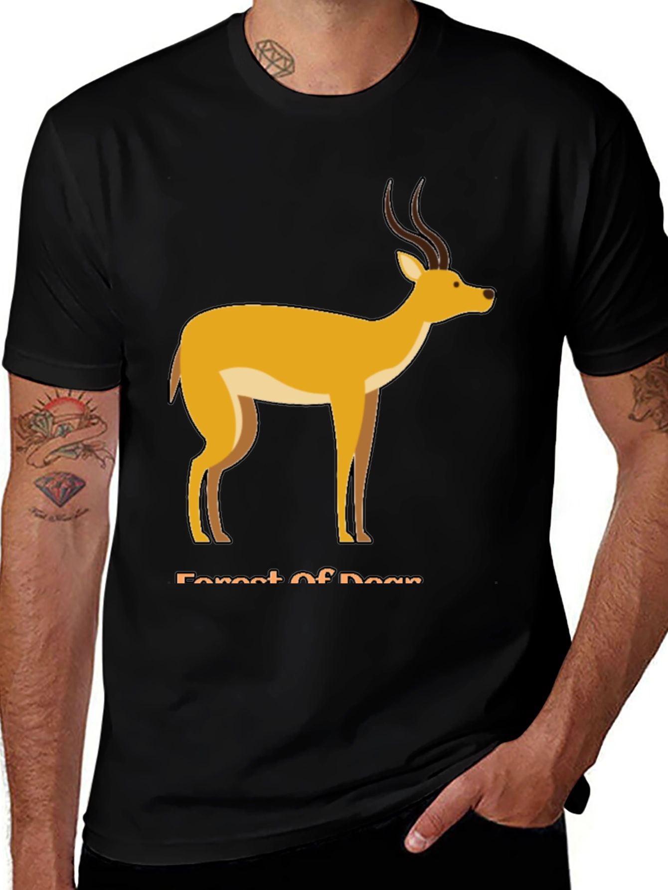 Variant 7 of Deer Forest Graphic Tee