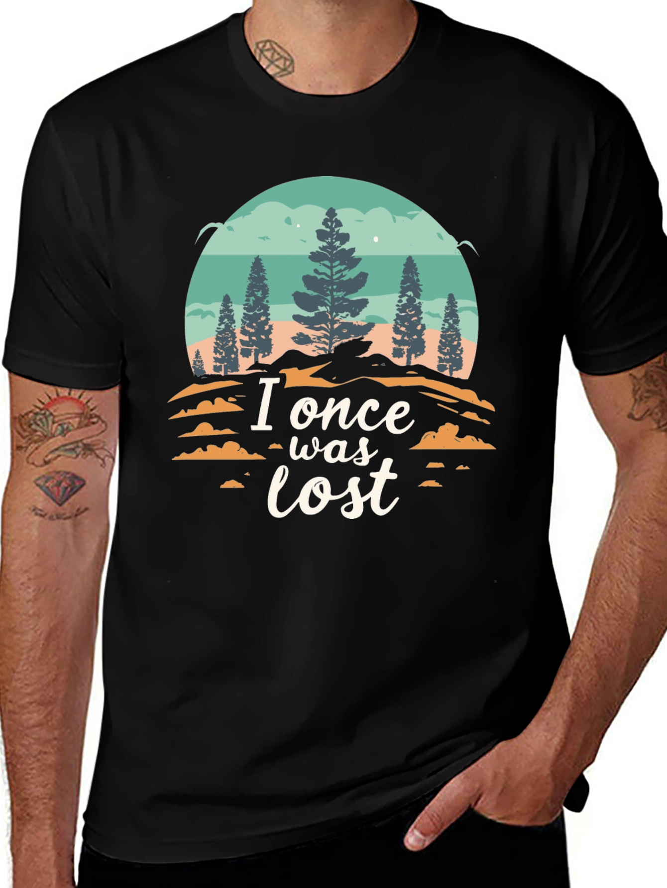 Variant 11 of I Once Was Lost T-Shirt - Nature Inspired Tee