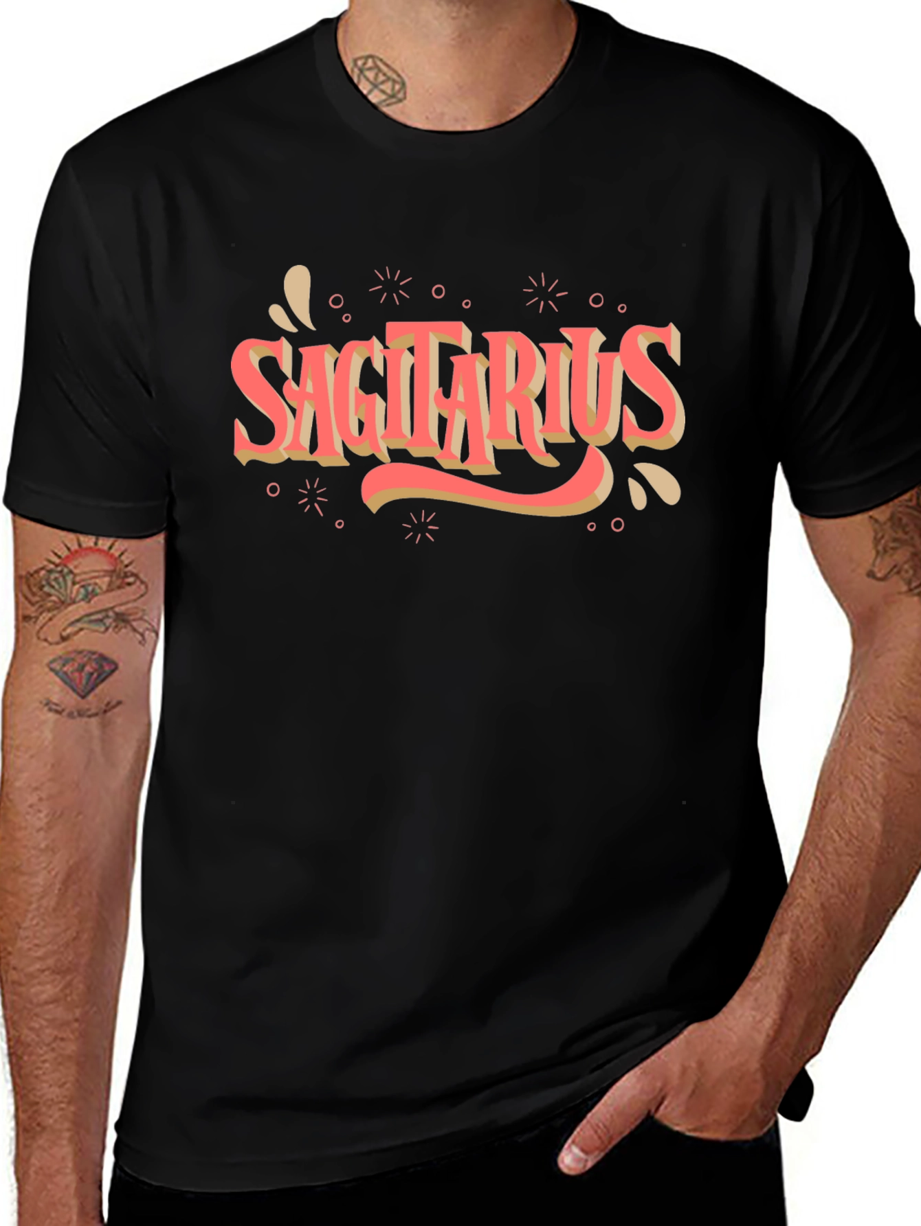 Variant 27 of Sagittarius Zodiac Black T-Shirt
