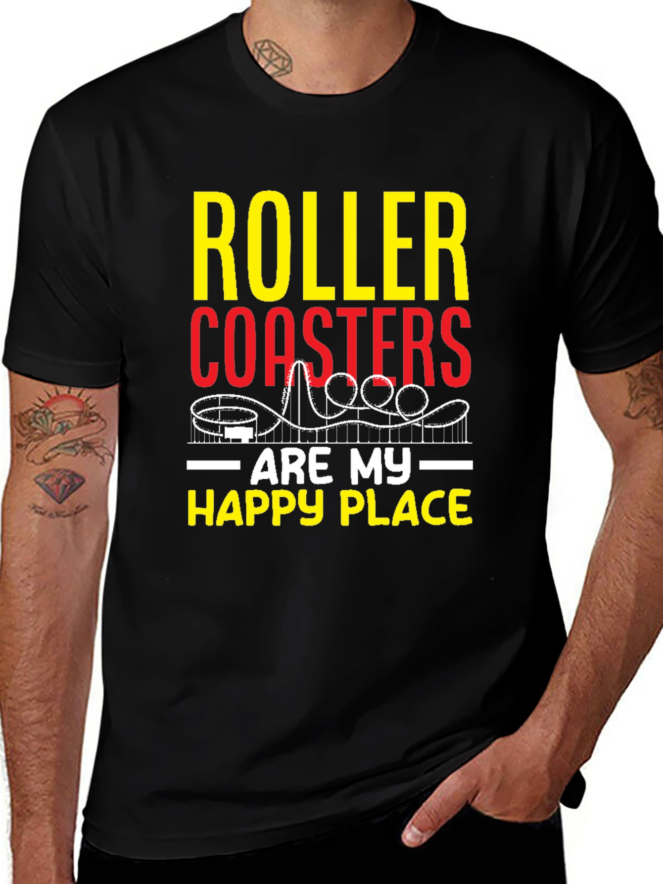 Variant 17 of Roller Coaster Happy Place Graphic T-Shirt