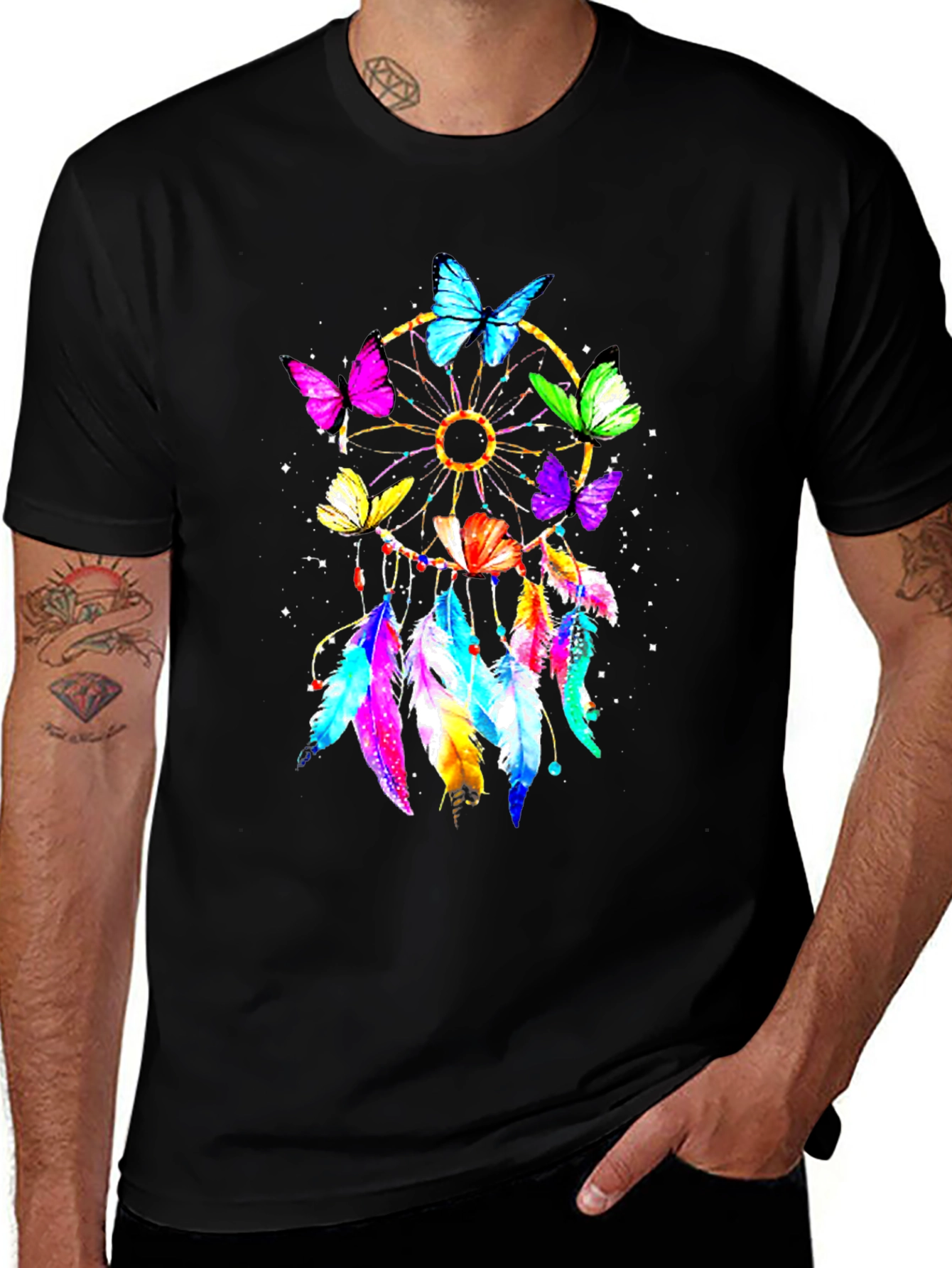 Variant 5 of Butterfly Dreamcatcher Graphic Tee
