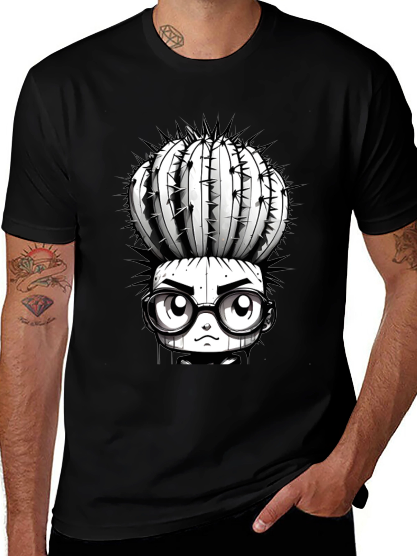 Variant 26 of Cactus Character Graphic T-Shirt