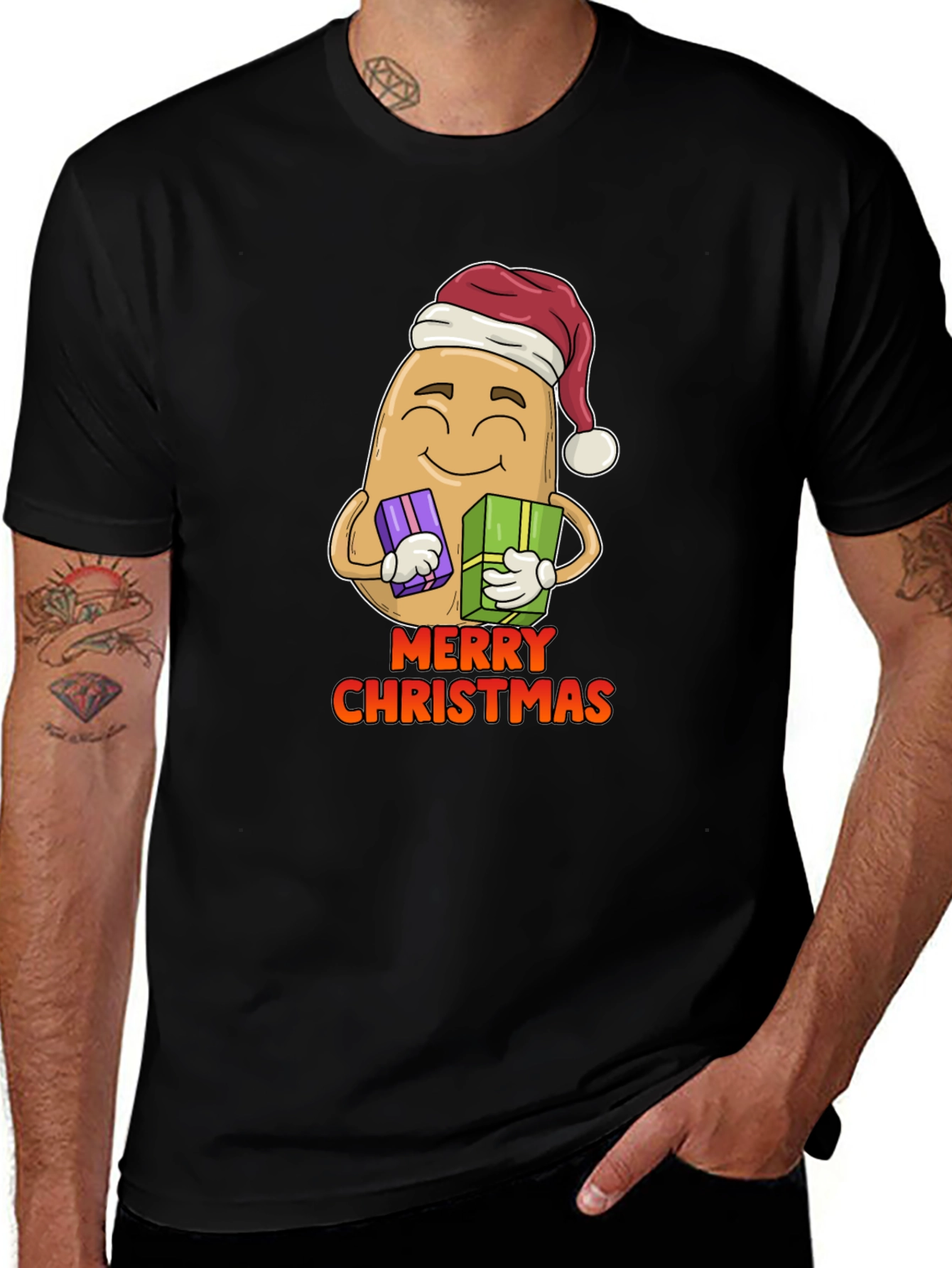Variant 25 of Merry Christmas Potato Santa T-Shirt