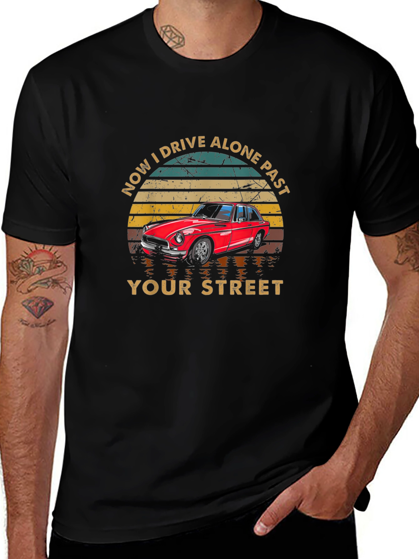 Variant 5 of Drive Alone Past Your Street Graphic T-Shirt