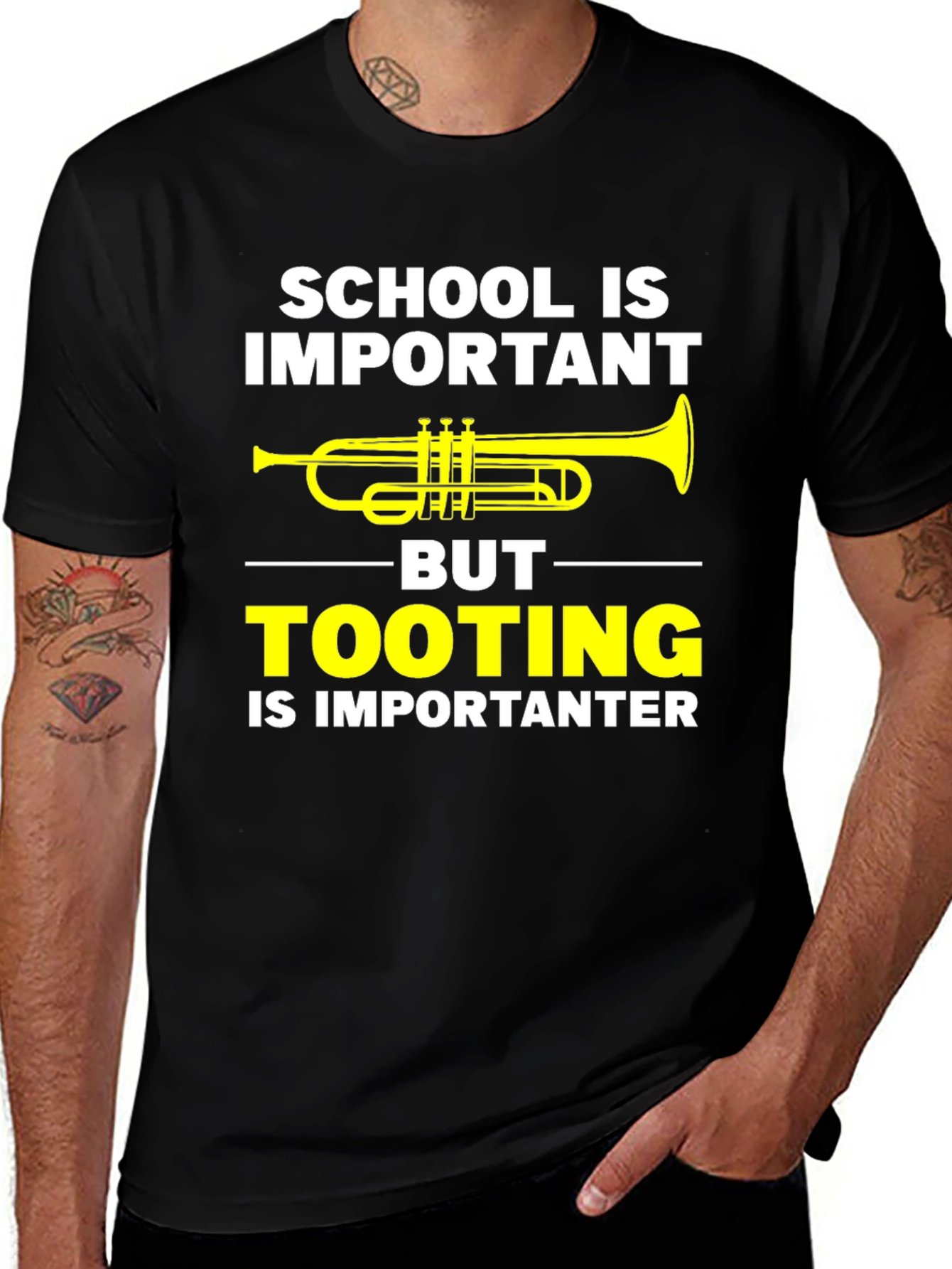 Variant 29 of Funny Tooting is Importanter Trumpet T-Shirt