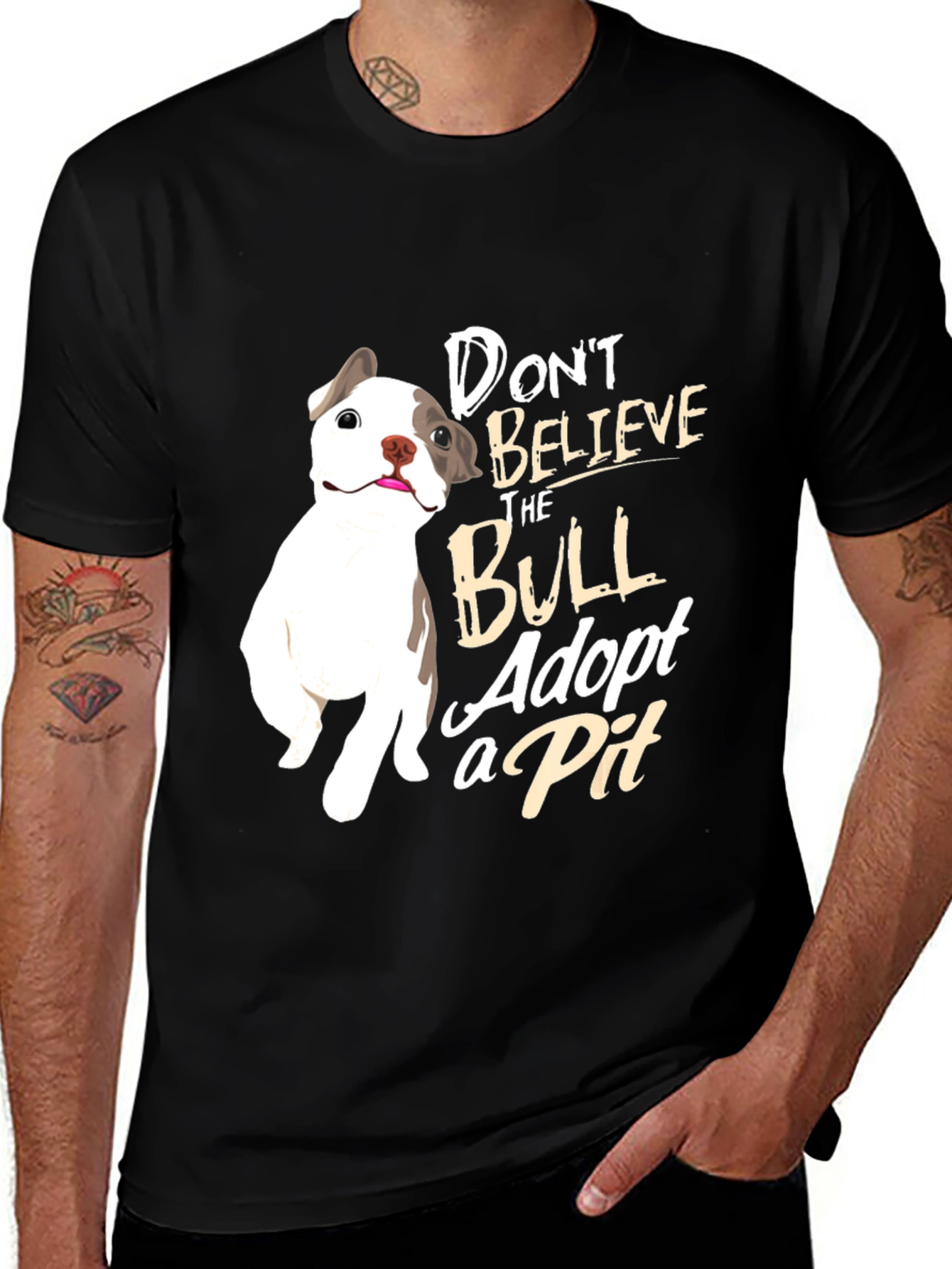 Adopt A Pit Bull Graphic Tee