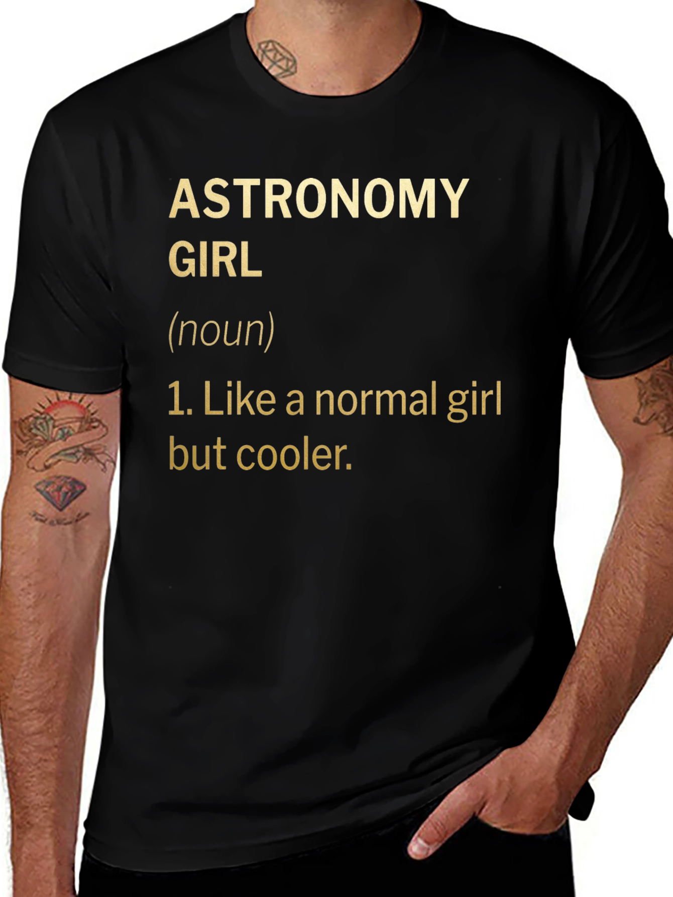 Variant 24 of Astronomy Girl Black Cotton T-Shirt