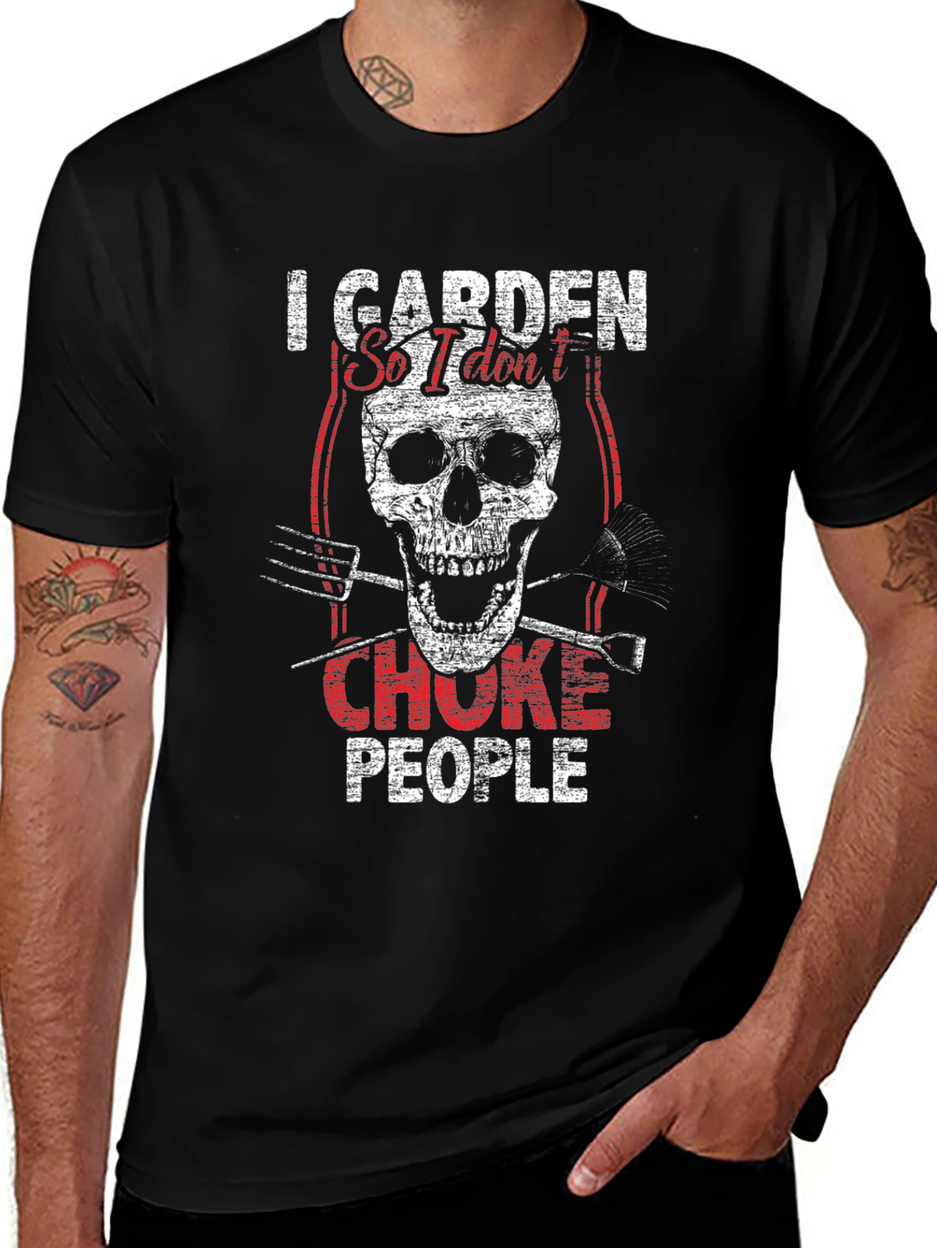 Variant 7 of I Garden So I Don't Choke People T-Shirt