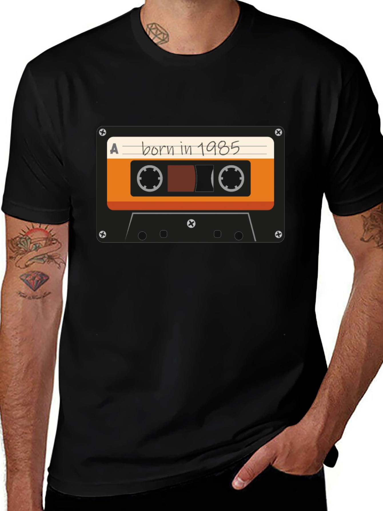 Variant 25 of Born in 1985 Cassette Tape Graphic T-Shirt