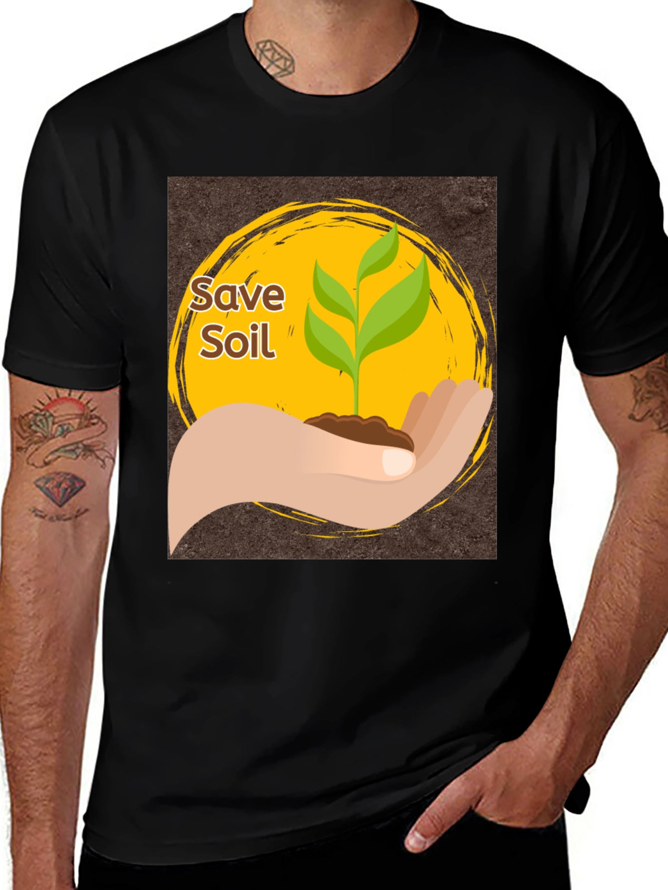 Variant 12 of Save Soil Black Graphic Tee