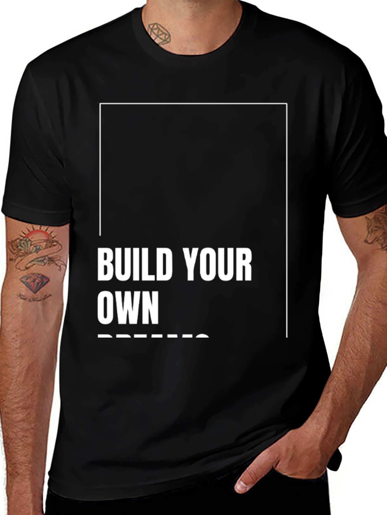 Variant 23 of Build Your Own Dreams Black T-Shirt