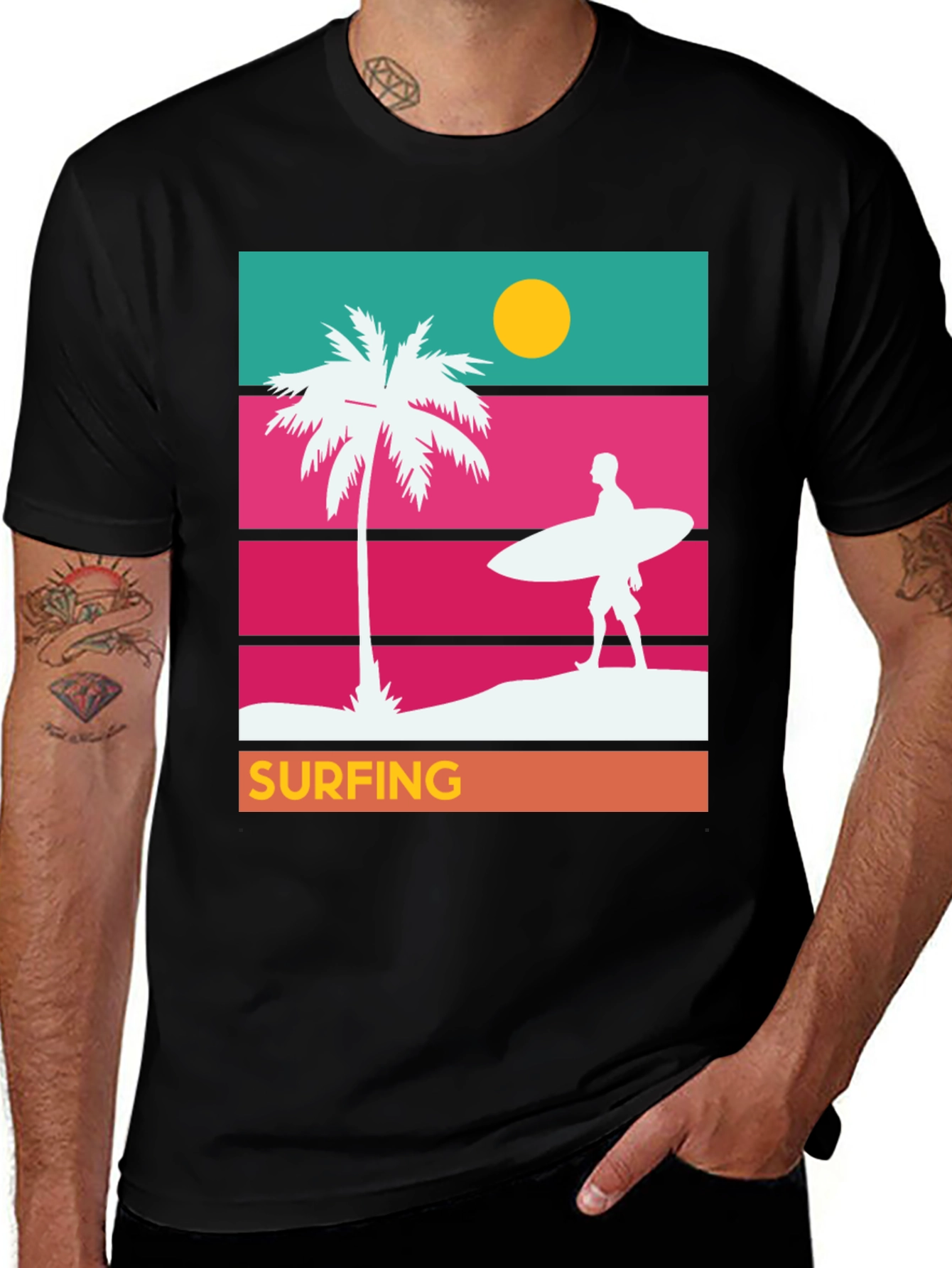 Variant 13 of Retro Surfing T-Shirt - Beach Vibes
