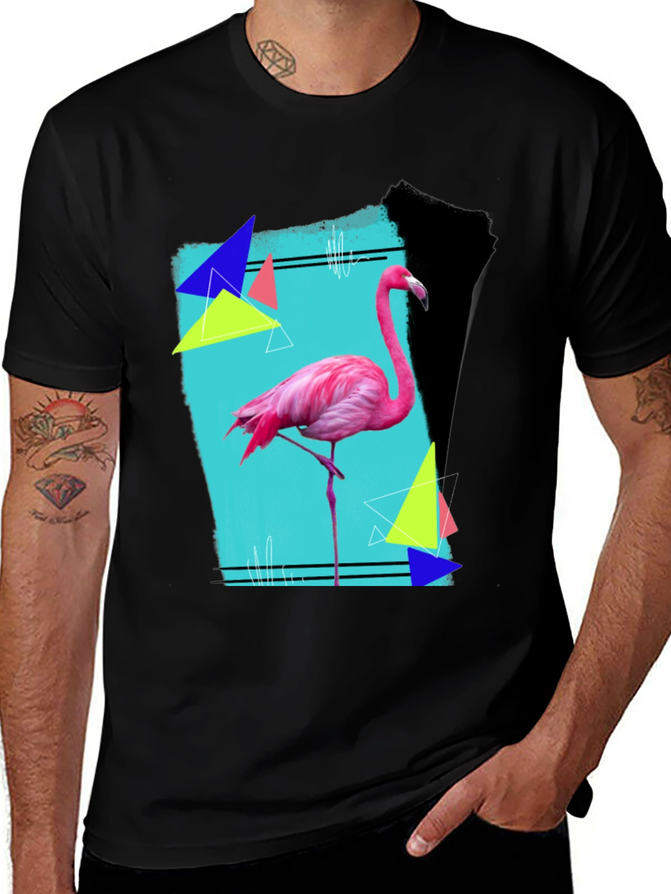 Variant 15 of Flamingo Graphic Tee - Retro Style