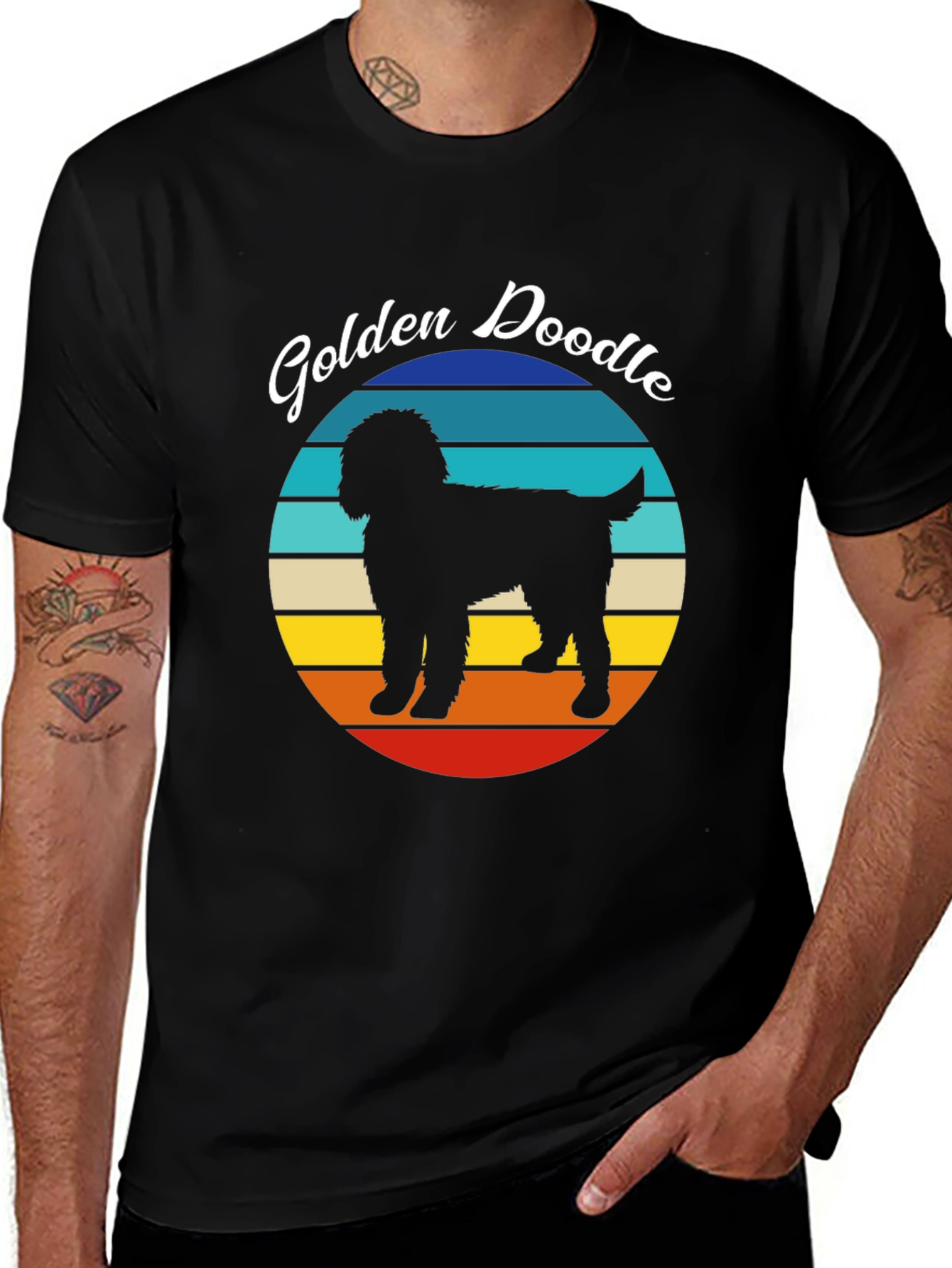 Variant 27 of Golden Doodle Sunset T-Shirt