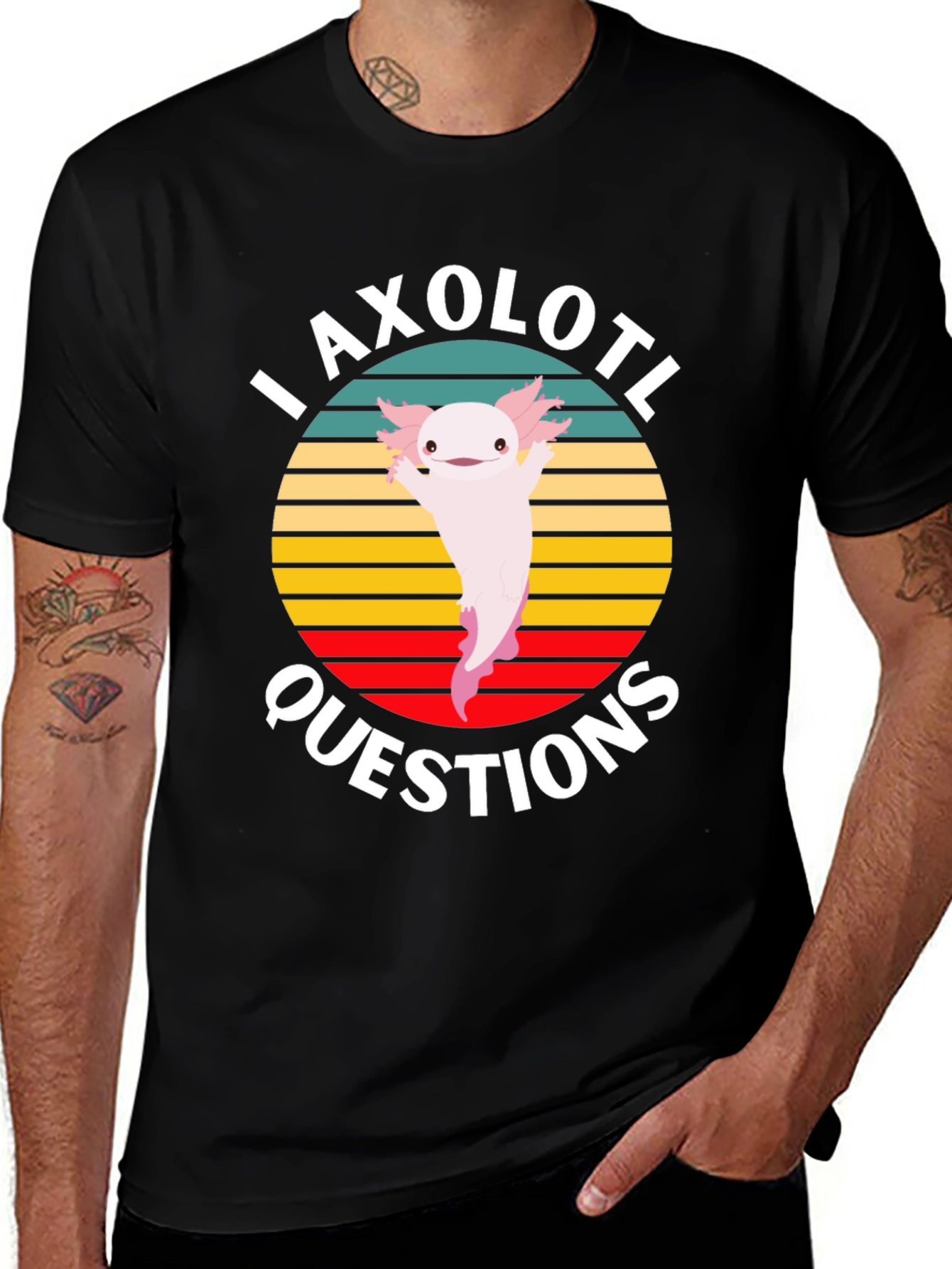 Variant 27 of I Axolotl Questions T-Shirt