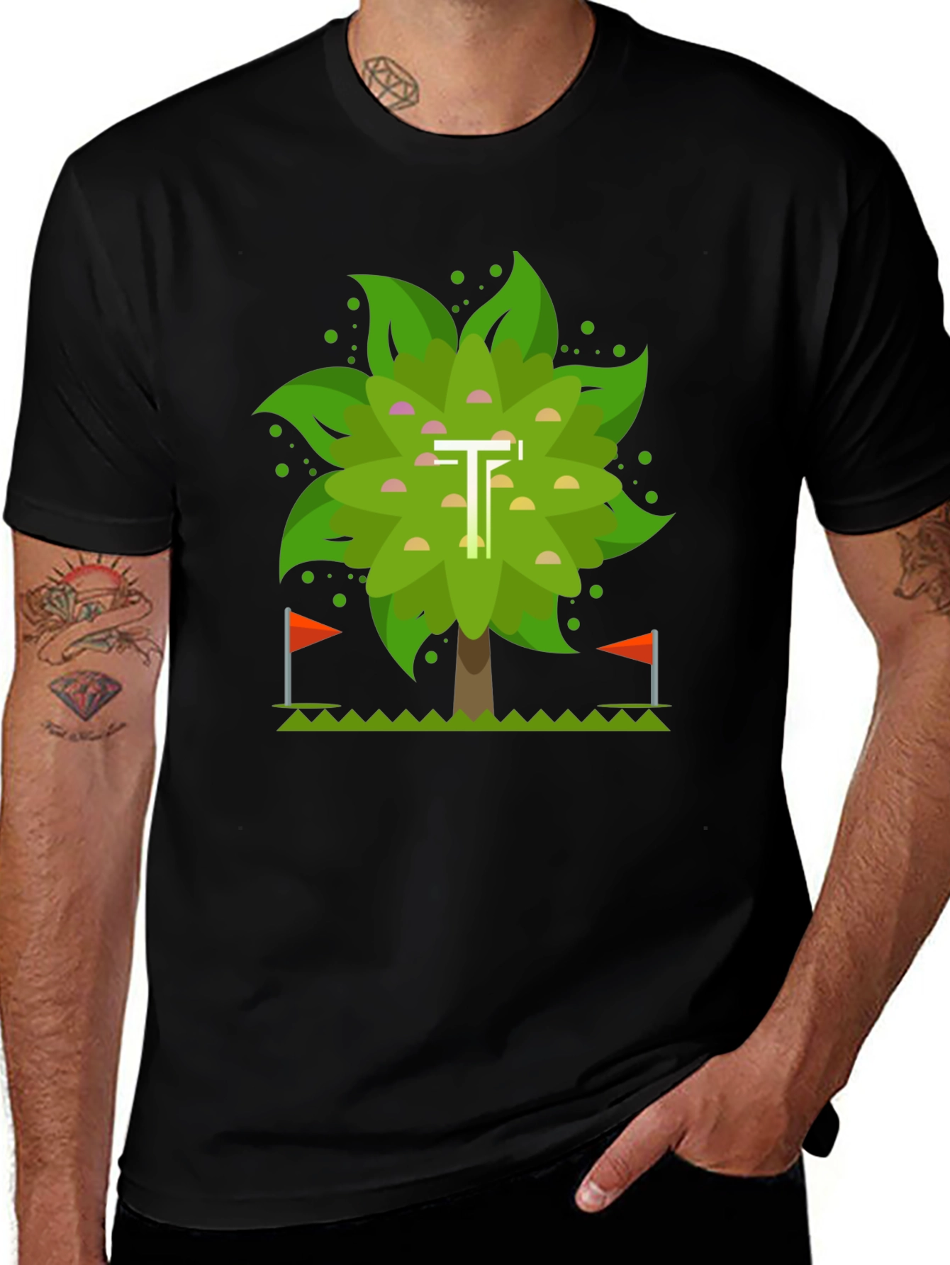 Variant 24 of Geometric Tree Graphic T-Shirt