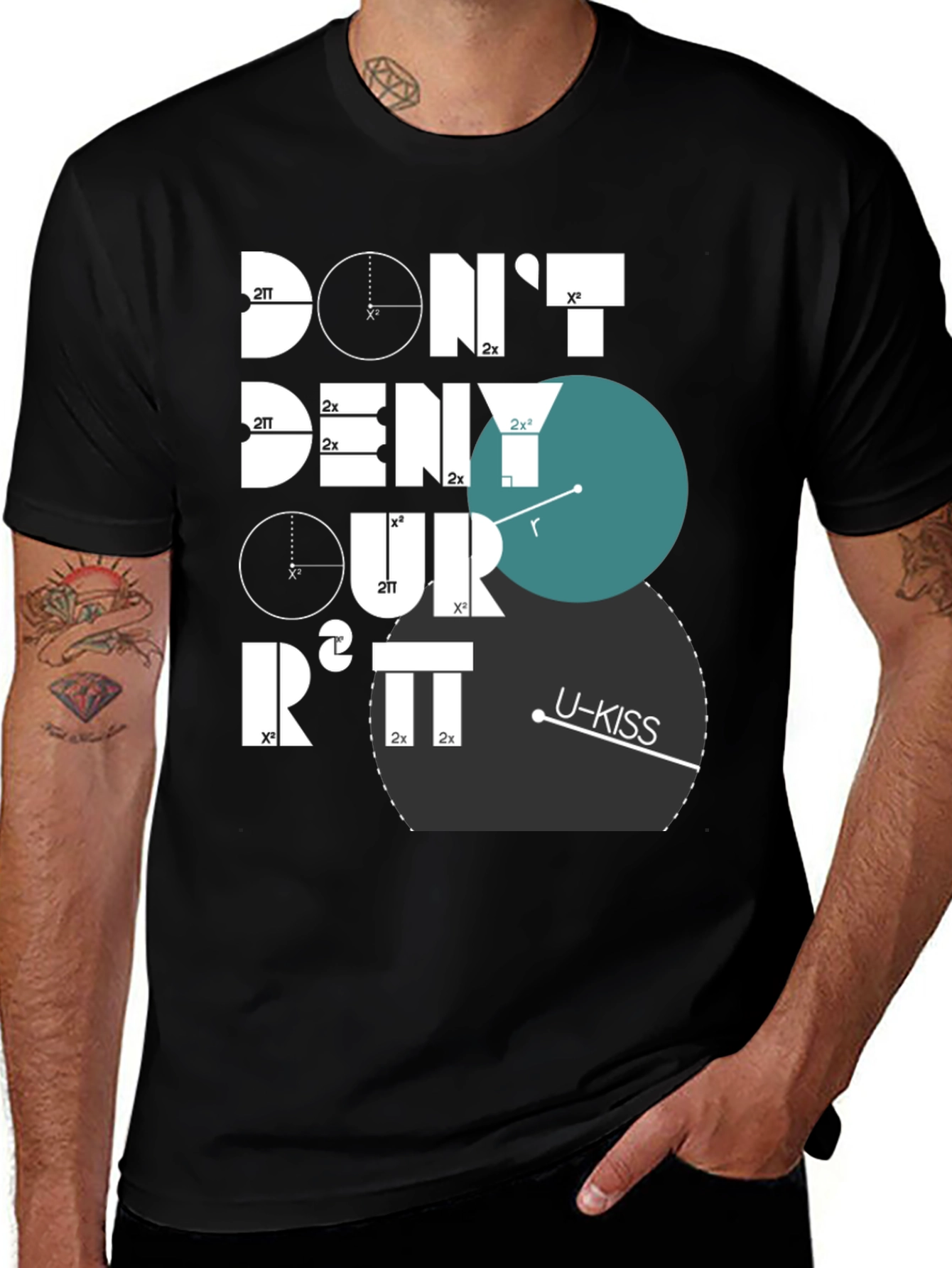 Variant 20 of Don't Deny Our R²π Funny Math T-Shirt