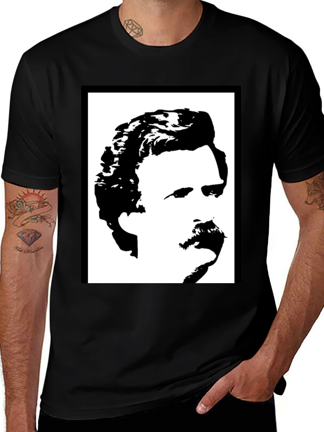 Variant 20 of Mark Twain Black Silhouette T-Shirt