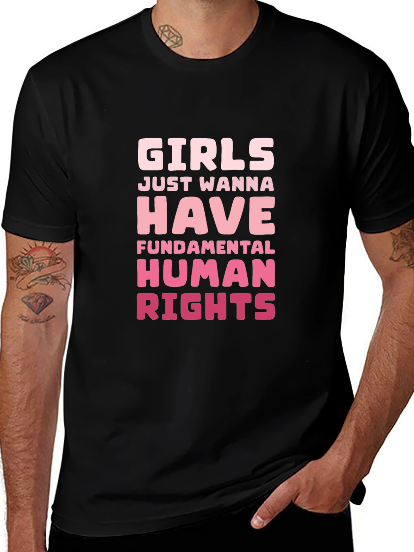 Variant 6 of Girls Just Wanna Have Human Rights Graphic Tee