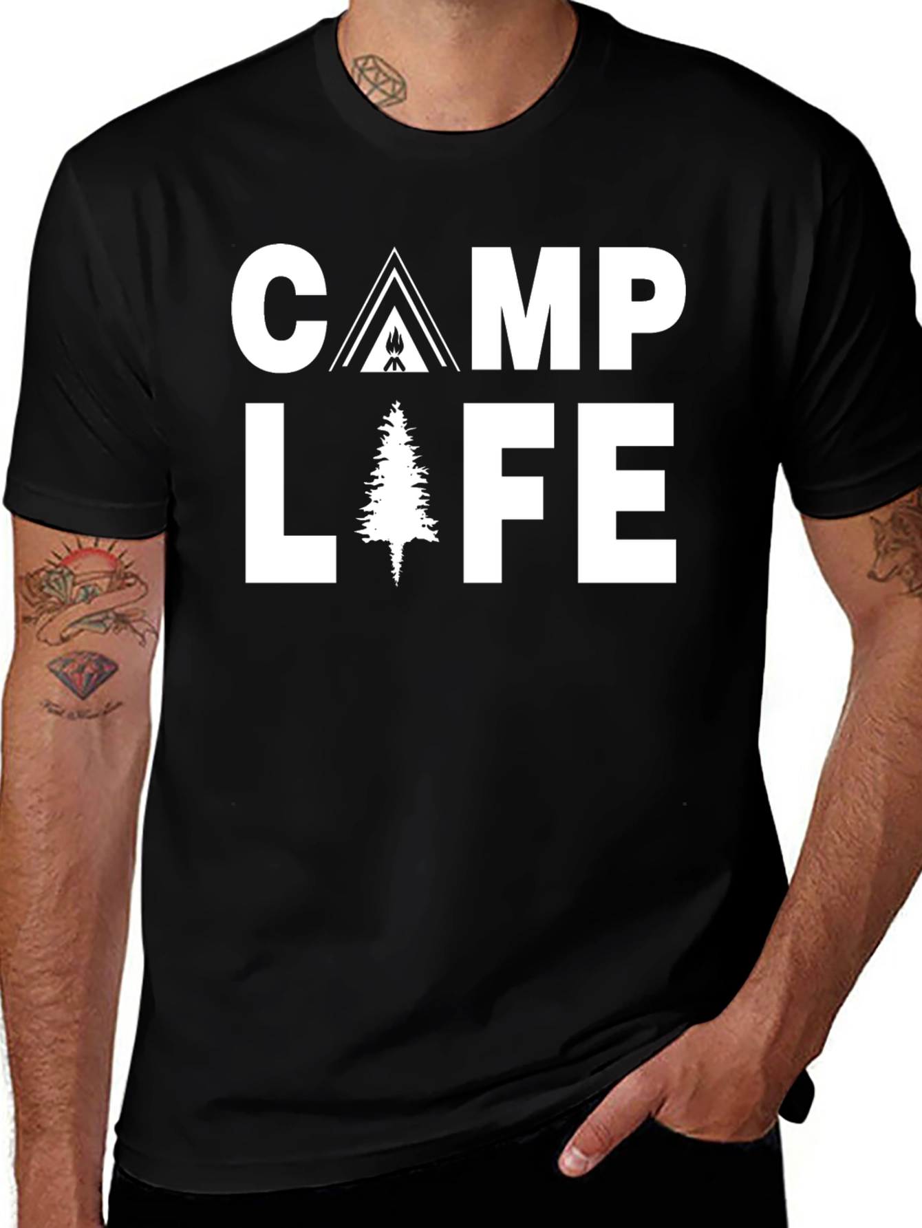 Variant 9 of Camp Life Graphic Tee - Camping Adventure Shirt
