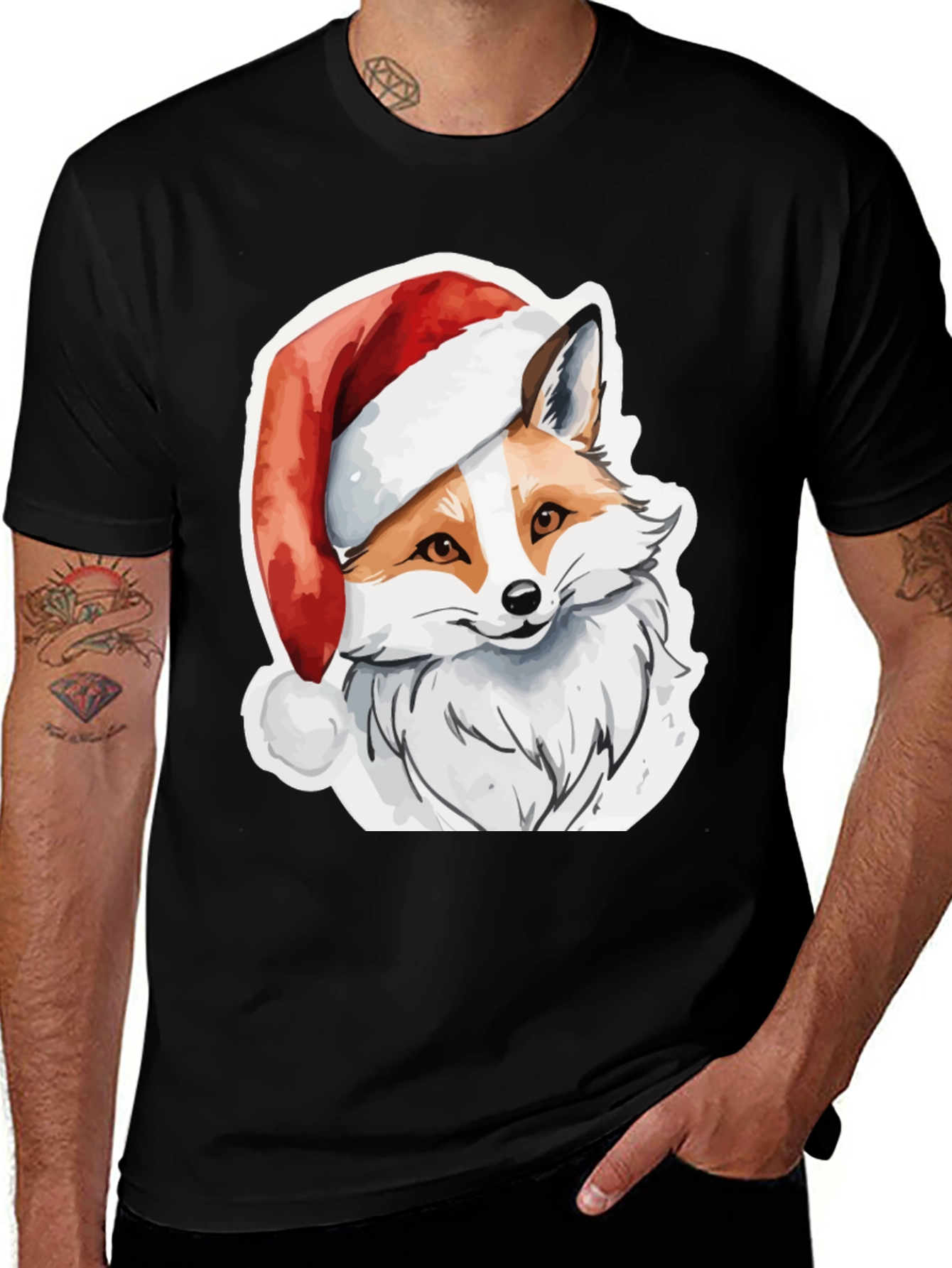Variant 11 of Festive Fox Tee - Christmas Holiday Style