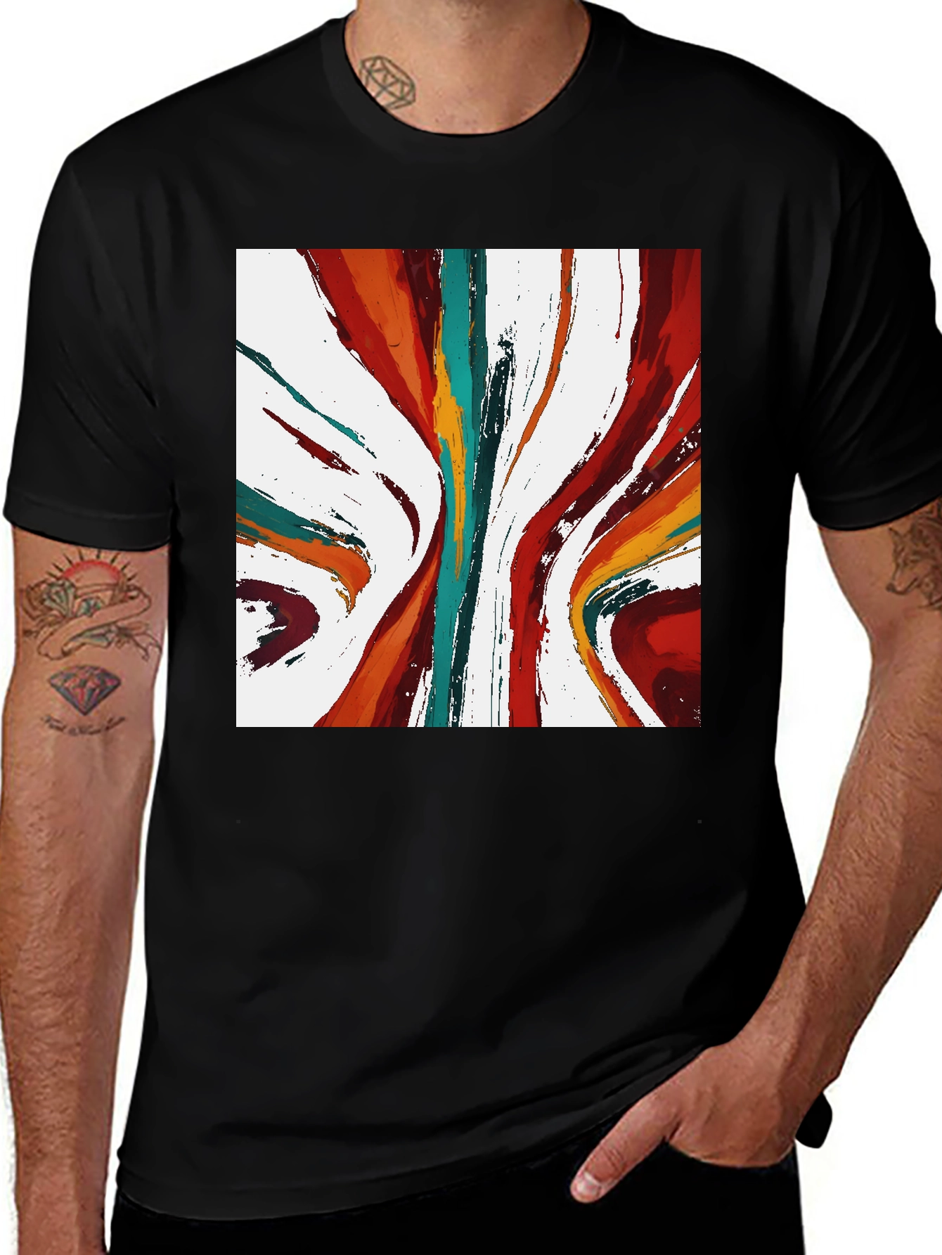 Variant 9 of Abstract Art Black T-Shirt