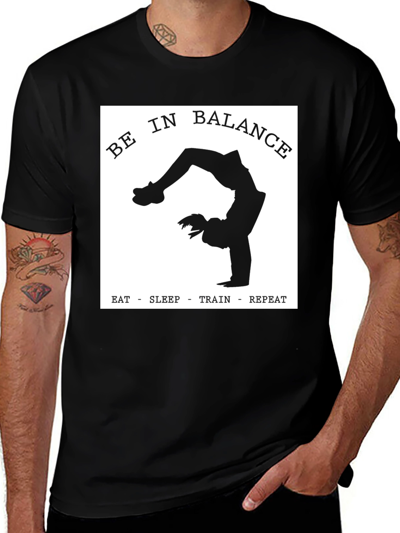 Variant 24 of Be In Balance T-Shirt - Yoga, Workout Tee