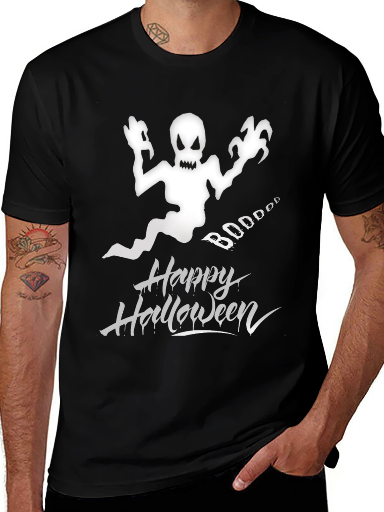 Halloween Ghost Graphic T-Shirt