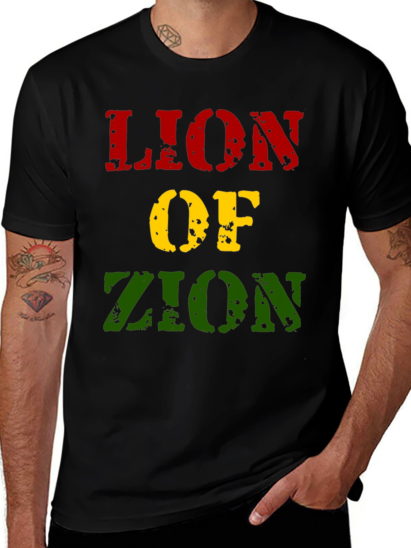 Lion of Zion Graphic T-Shirt - Rastafarian Style