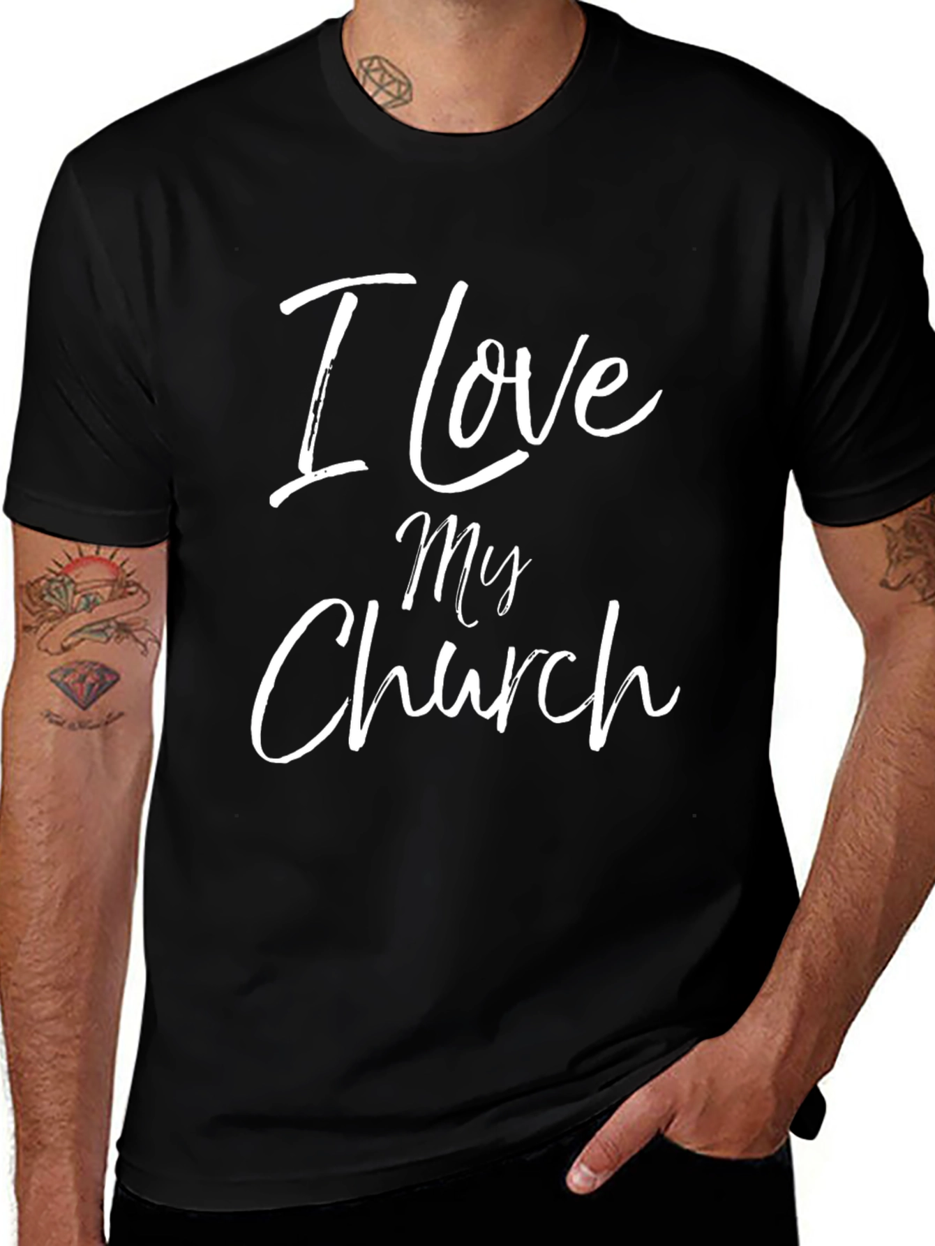 Variant 6 of I Love My Church T-Shirt - Christian Faith Tee