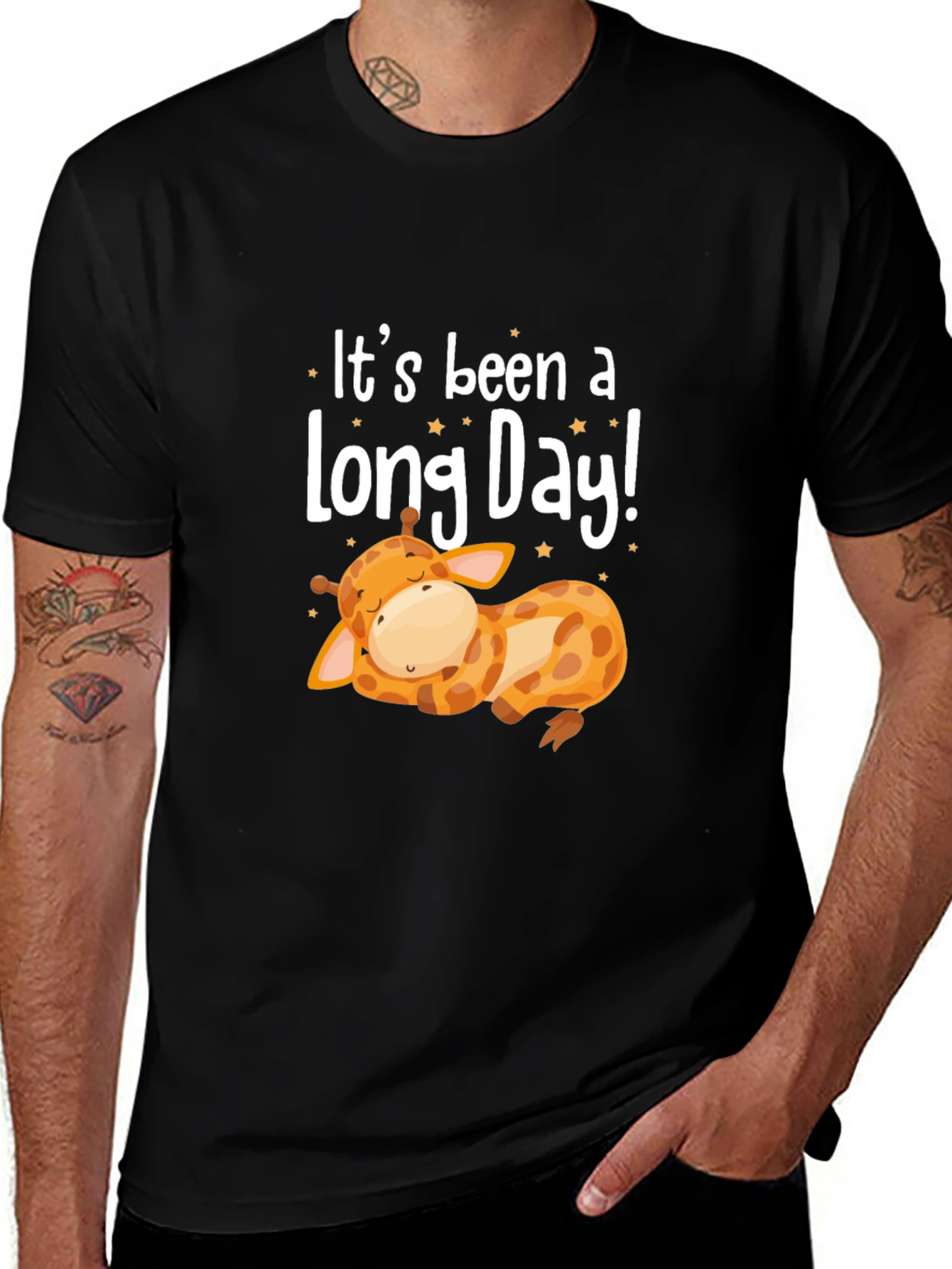Variant 21 of It's Been A Long Day Giraffe Graphic T-Shirt